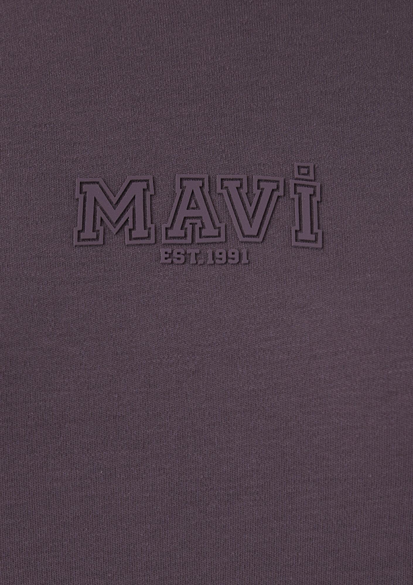 Mavi Mavi Logo Baskılı Mor Tişört Semi Slim Fit / Yarı Dar Kesim 1614377-91646