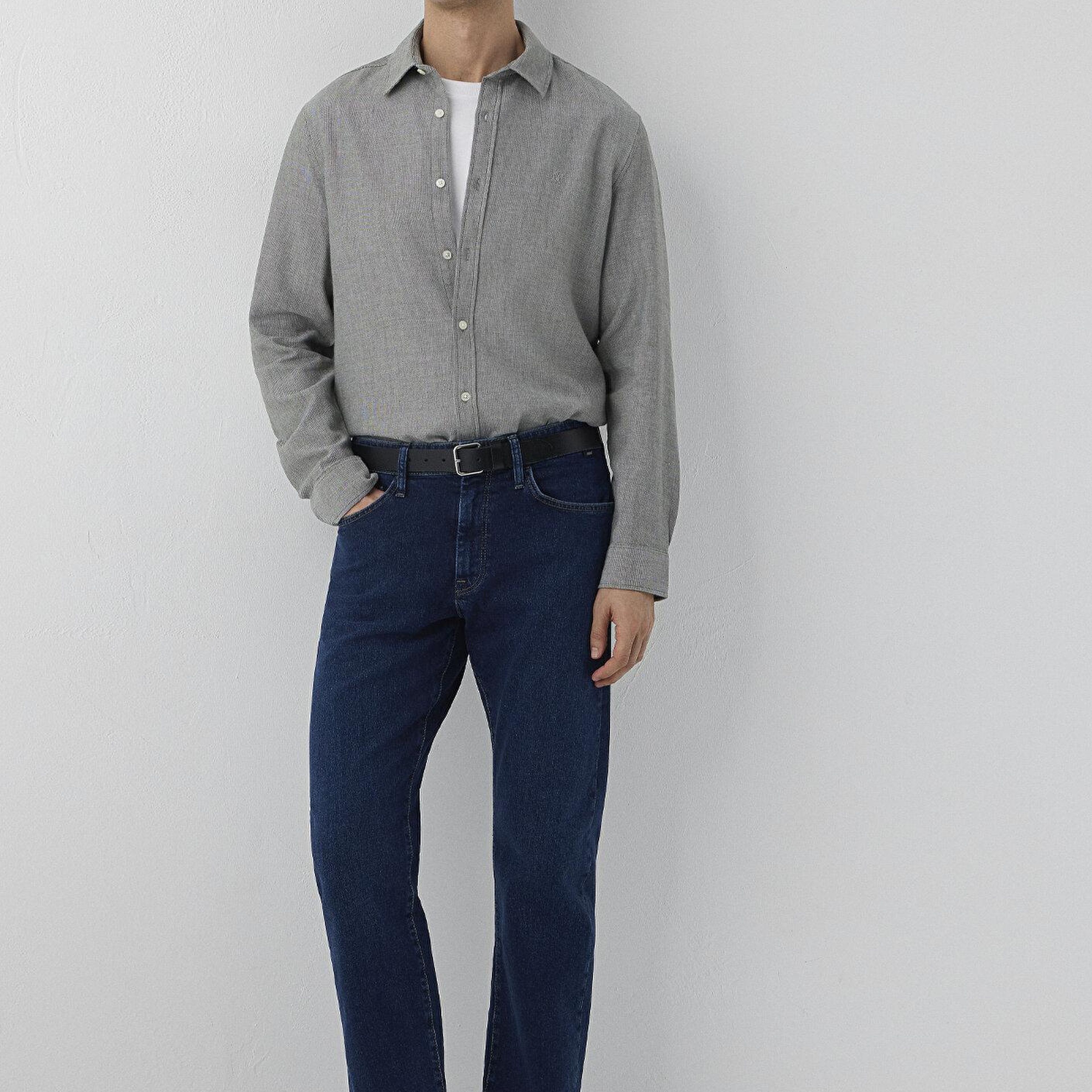 Mavi Yeşil Gömlek Slim Fit / Dar Kesim 0211656-88487