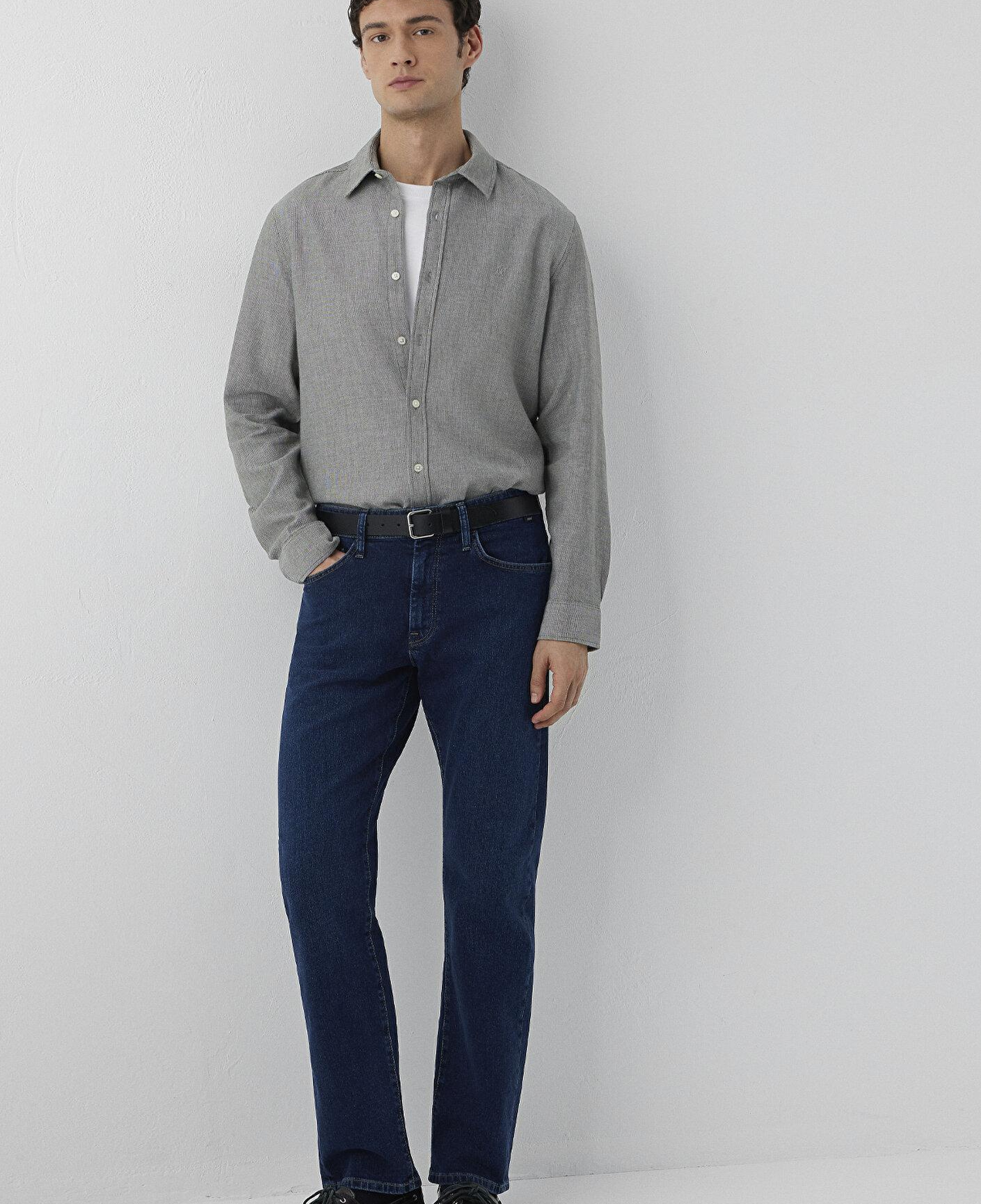Mavi Yeşil Gömlek Slim Fit / Dar Kesim 0211656-88487