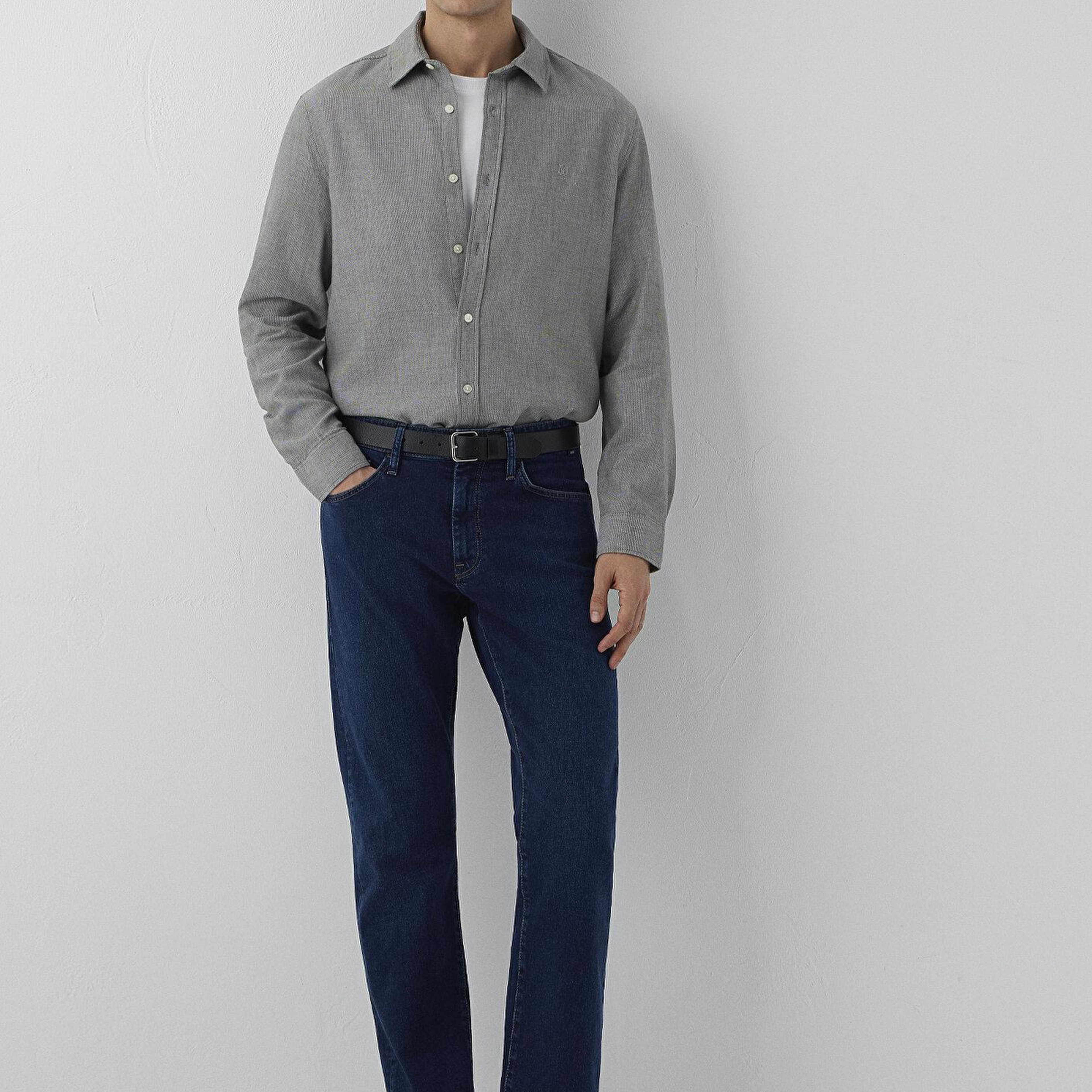 Mavi Yeşil Gömlek Slim Fit / Dar Kesim 0211656-88487