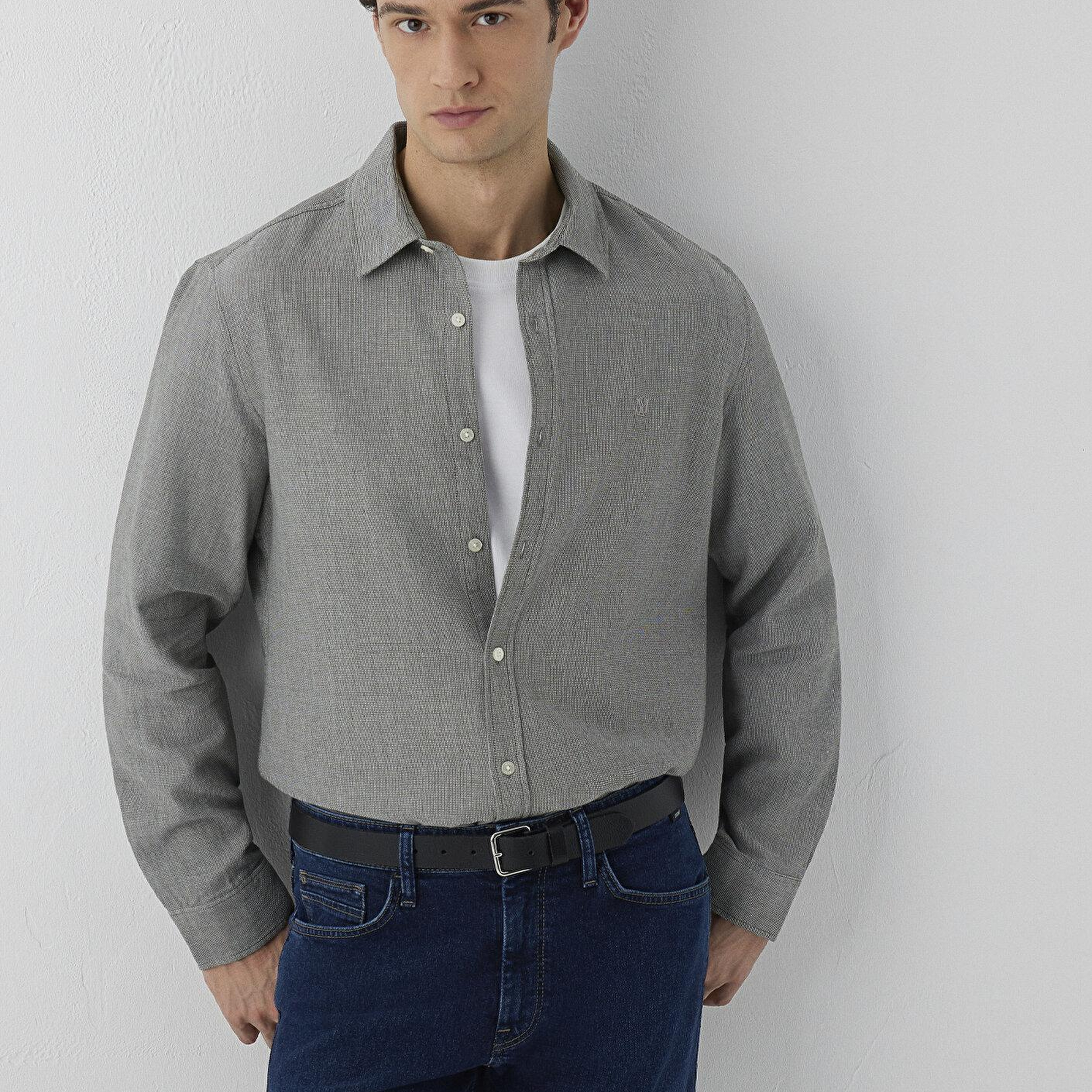 Mavi Yeşil Gömlek Slim Fit / Dar Kesim 0211656-88487