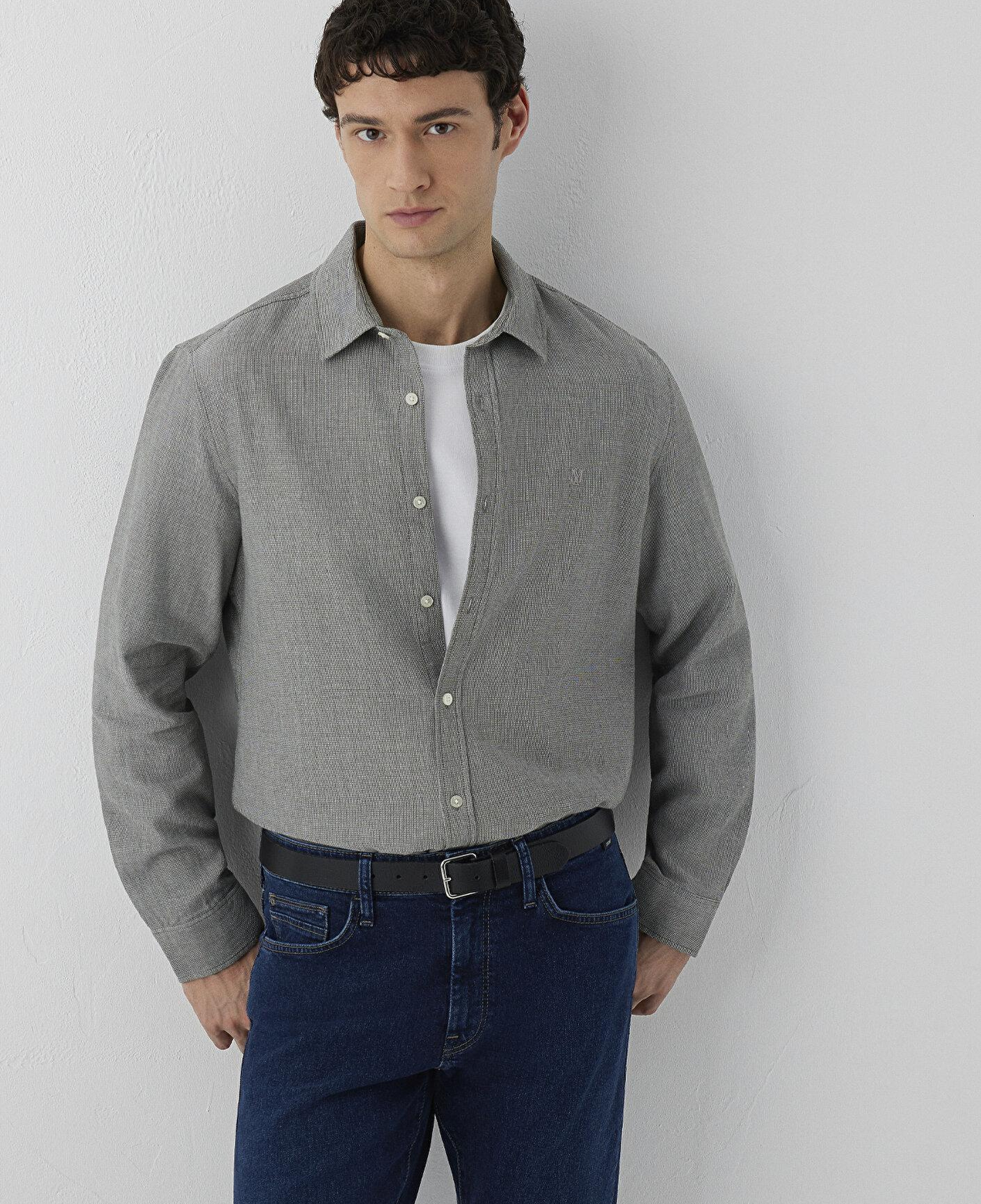 Mavi Yeşil Gömlek Slim Fit / Dar Kesim 0211656-88487