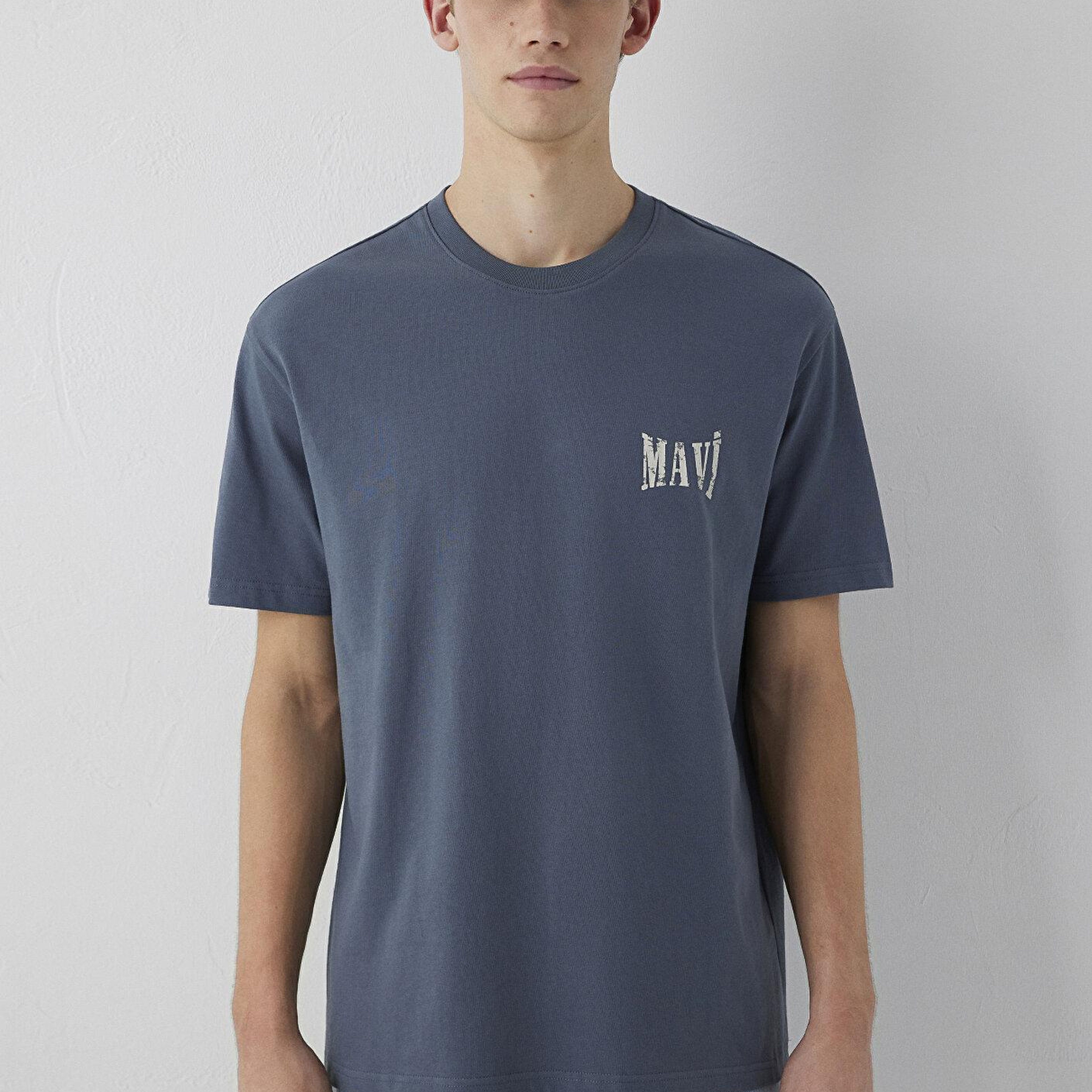Mavi Mavi Baskılı Lacivert Tişört Loose Fit / Bol Rahat Kesim 0613579-80776