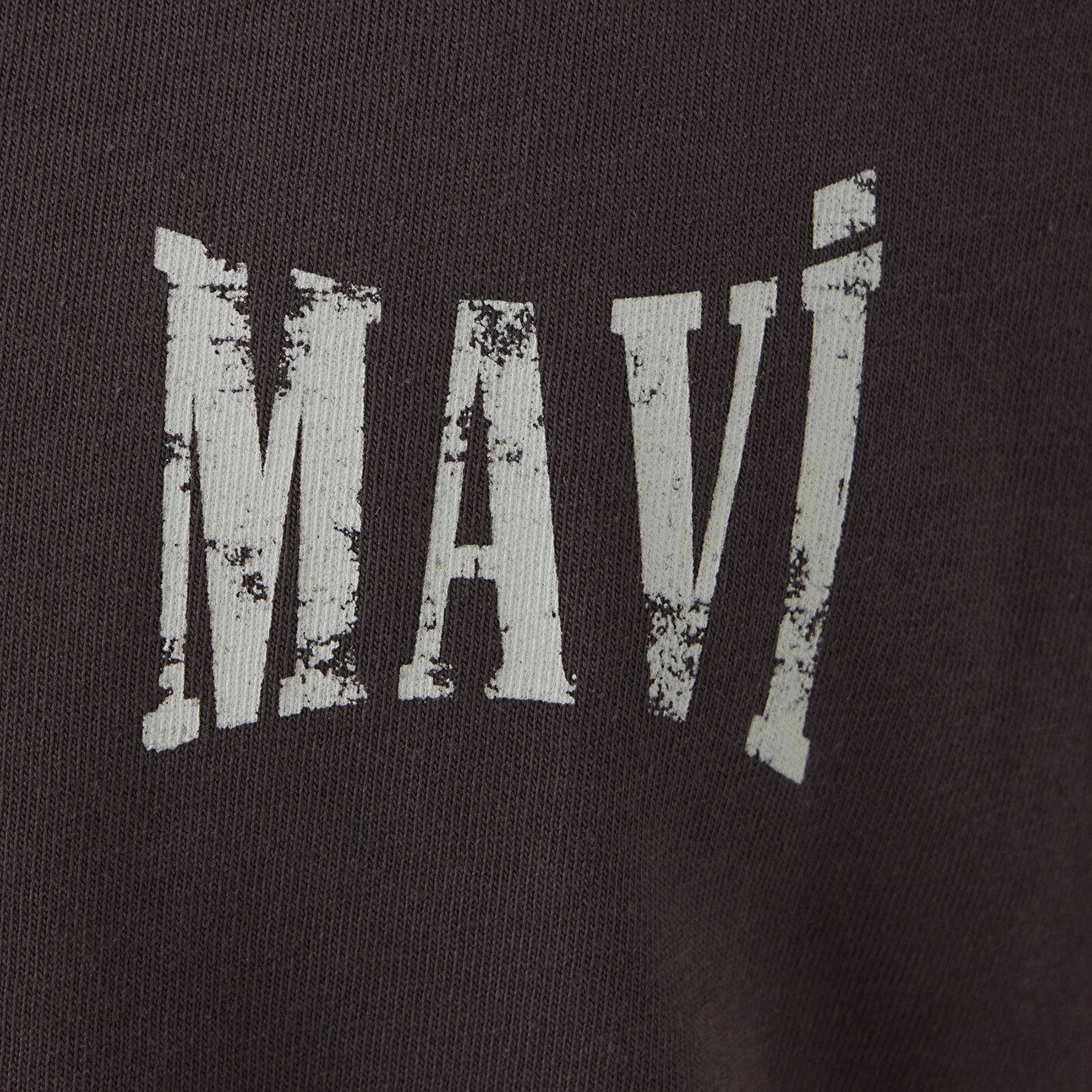 Mavi Mavi Baskılı Kahverengi Tişört Loose Fit / Bol Rahat Kesim 0613579-70219