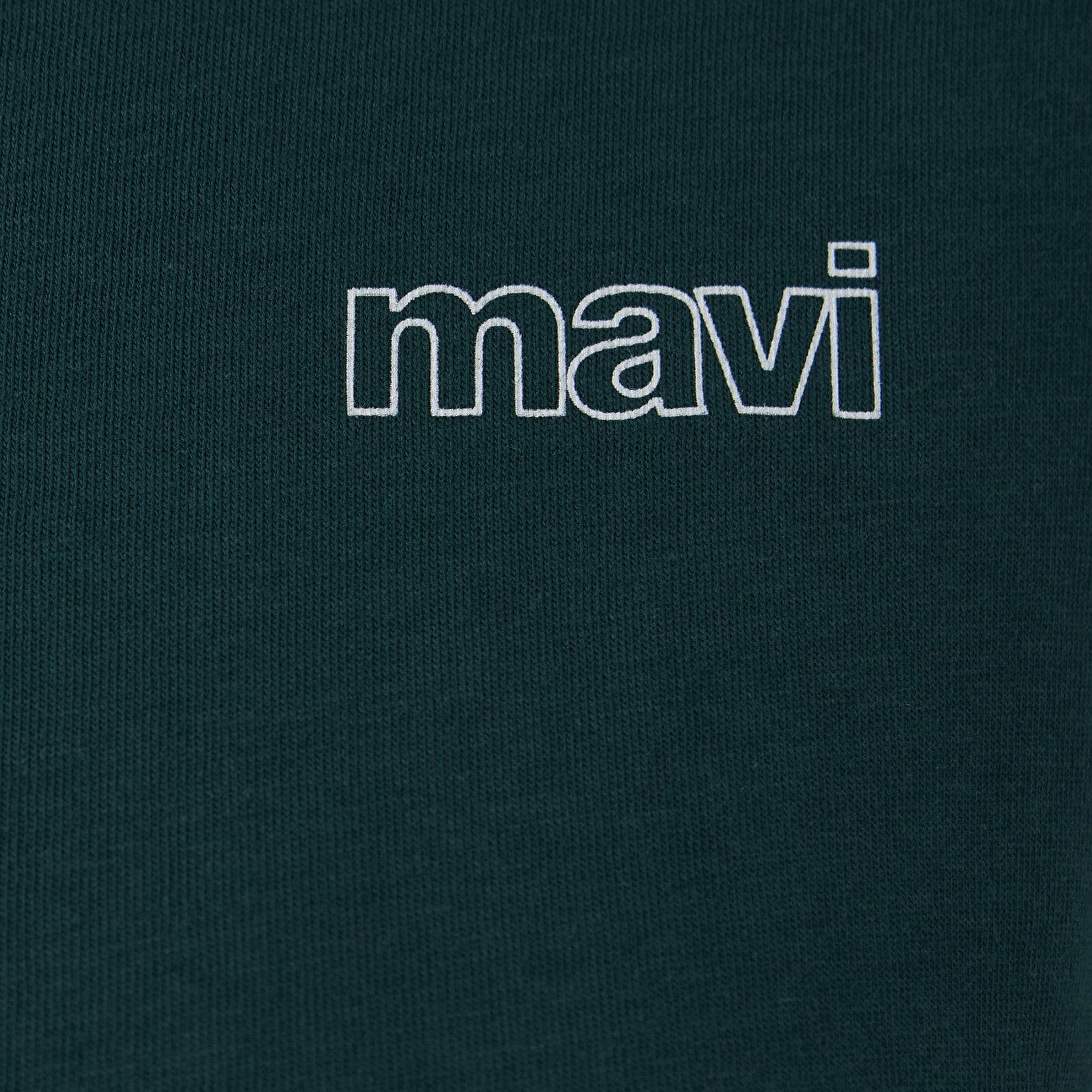 Mavi Mavi Logo Baskılı Yeşil Tişört Loose Fit / Bol Rahat Kesim 1611309-81962
