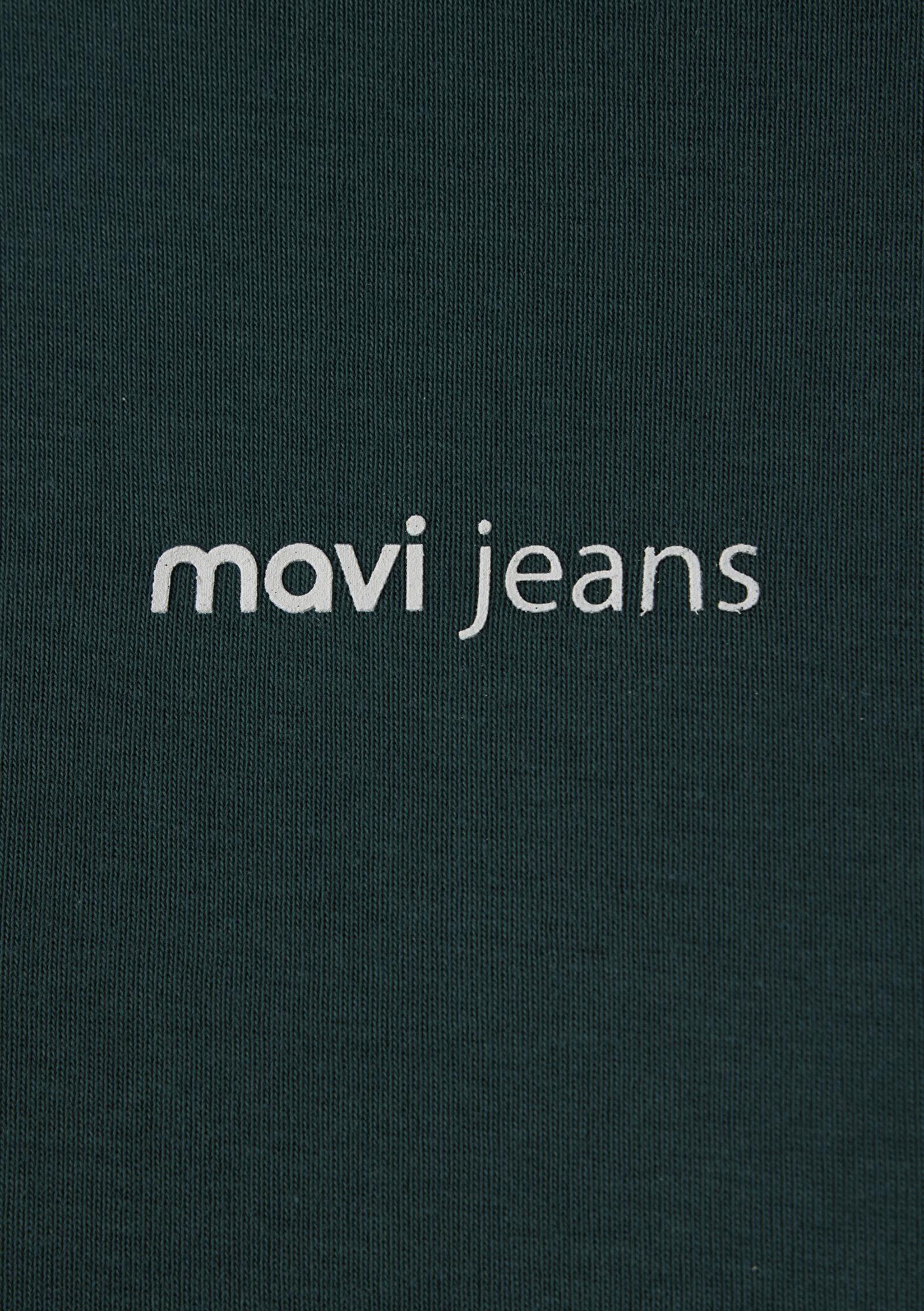 Mavi Mavi Logo Baskılı Yeşil Tişört Slim Fit / Dar Kesim 1614200-87831