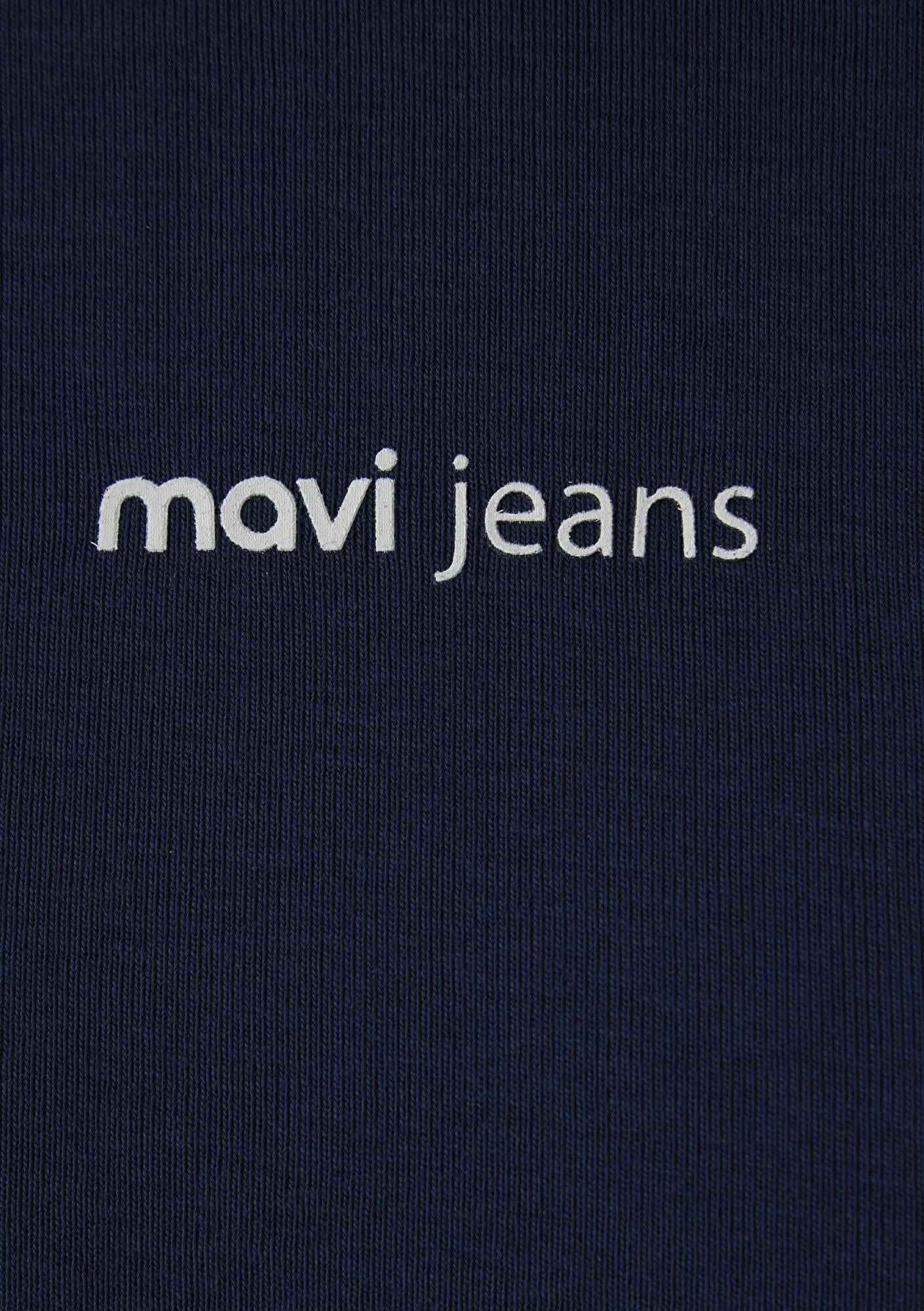 Mavi Mavi Logo Baskılı Lacivert Tişört Slim Fit / Dar Kesim 1614200-70488