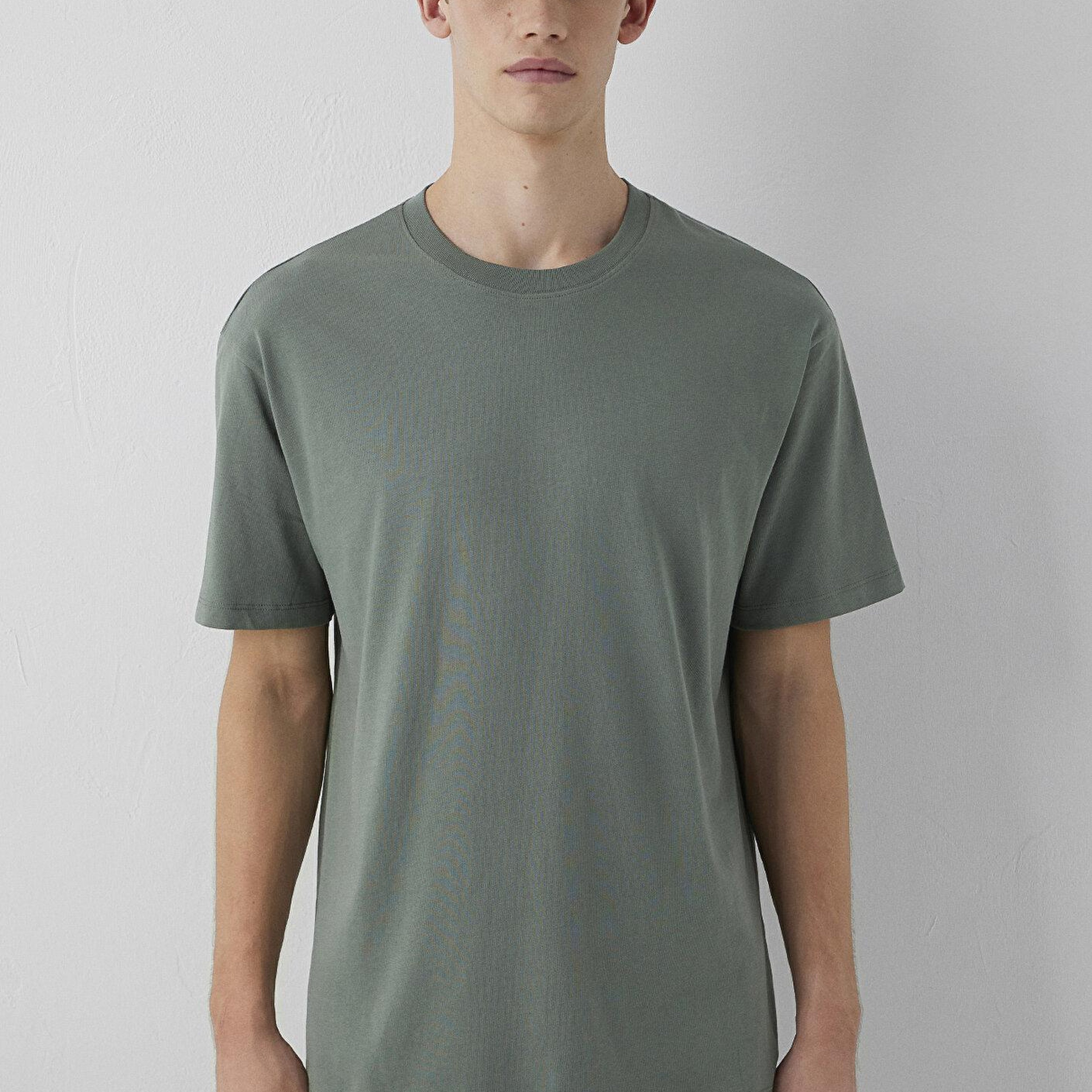 Mavi Haki Basic Tişört Loose Fit / Bol Rahat Kesim 066249-80692