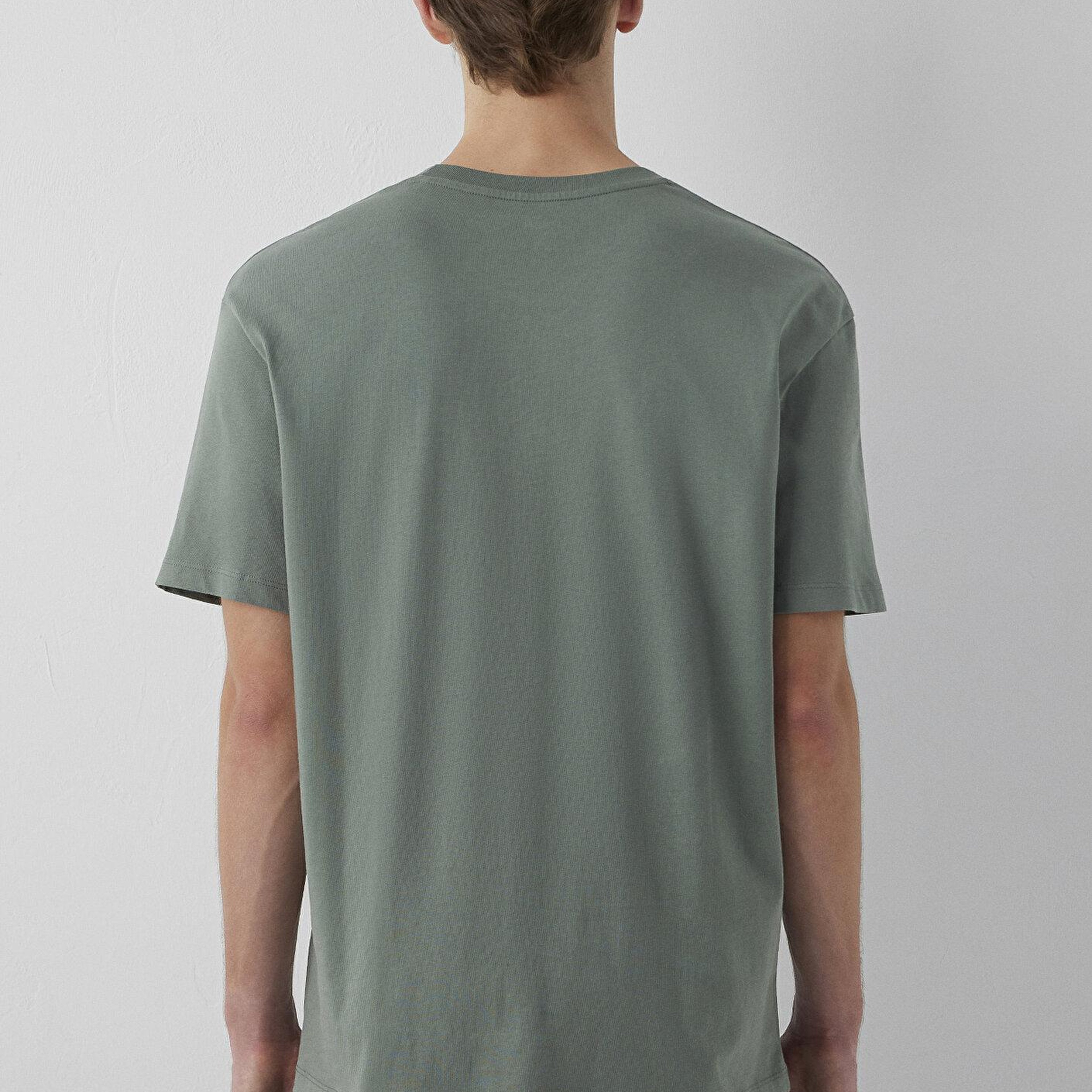 Mavi Haki Basic Tişört Loose Fit / Bol Rahat Kesim 066249-80692