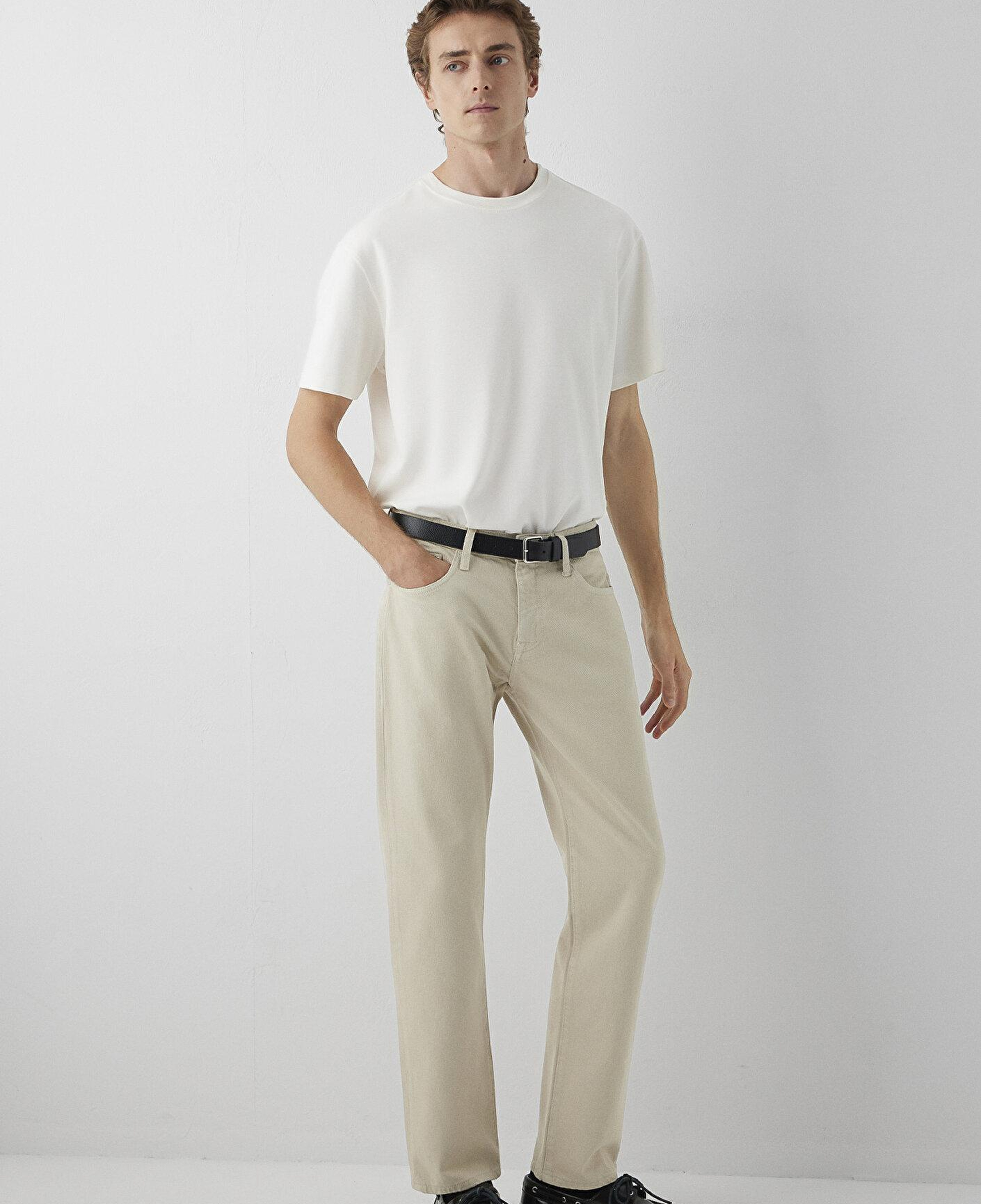 Mavi Lisbon Bej Gabardin Pantolon 0010039-A4104