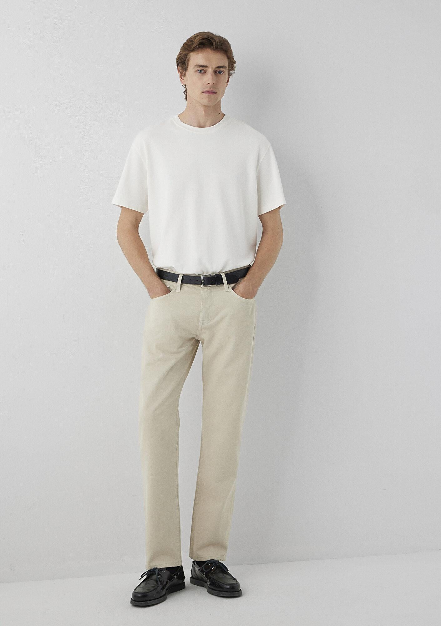 Mavi Lisbon Bej Gabardin Pantolon 0010039-A4104