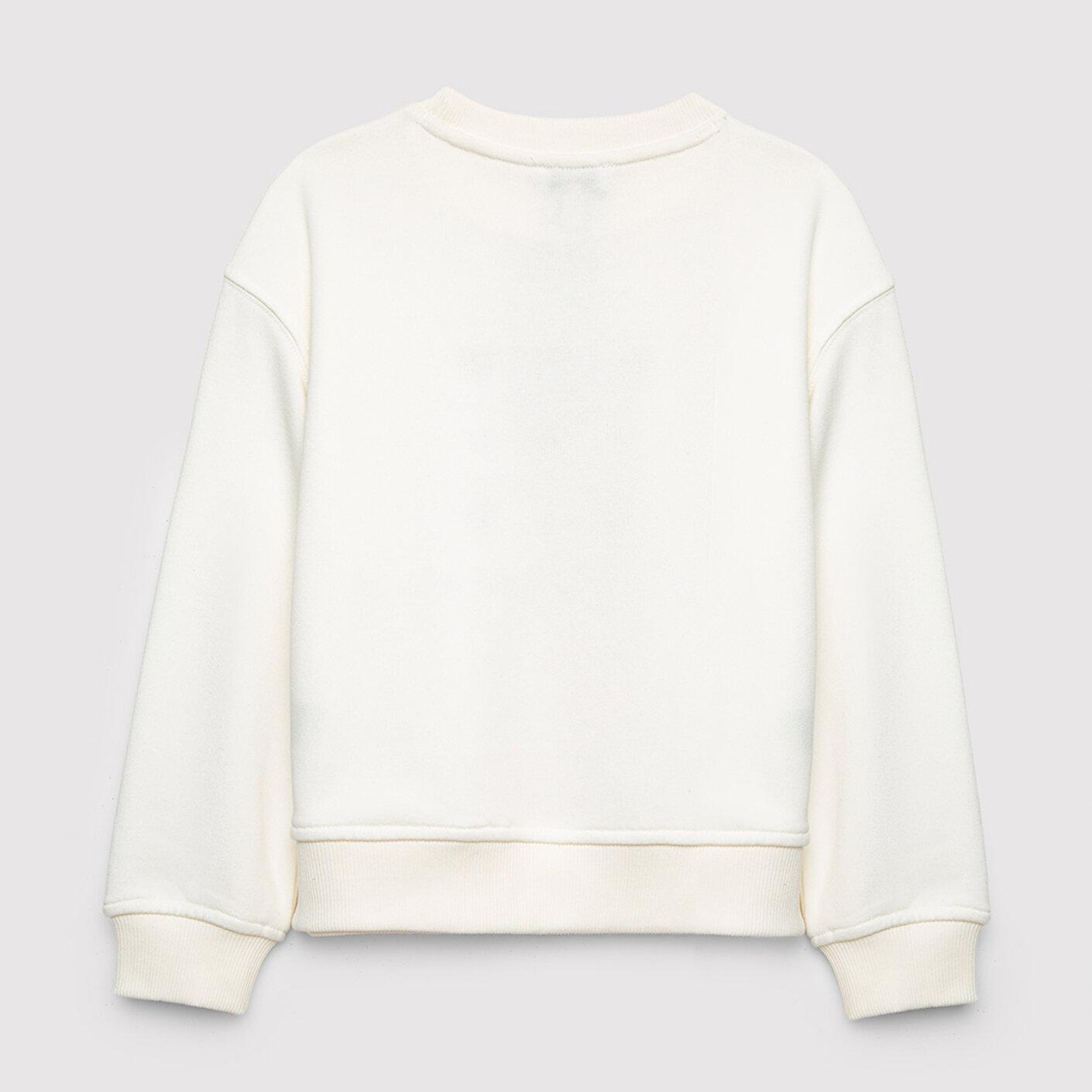 Mavi Mavi Kalp Baskılı Ekru Sweatshirt 7S10217-70057