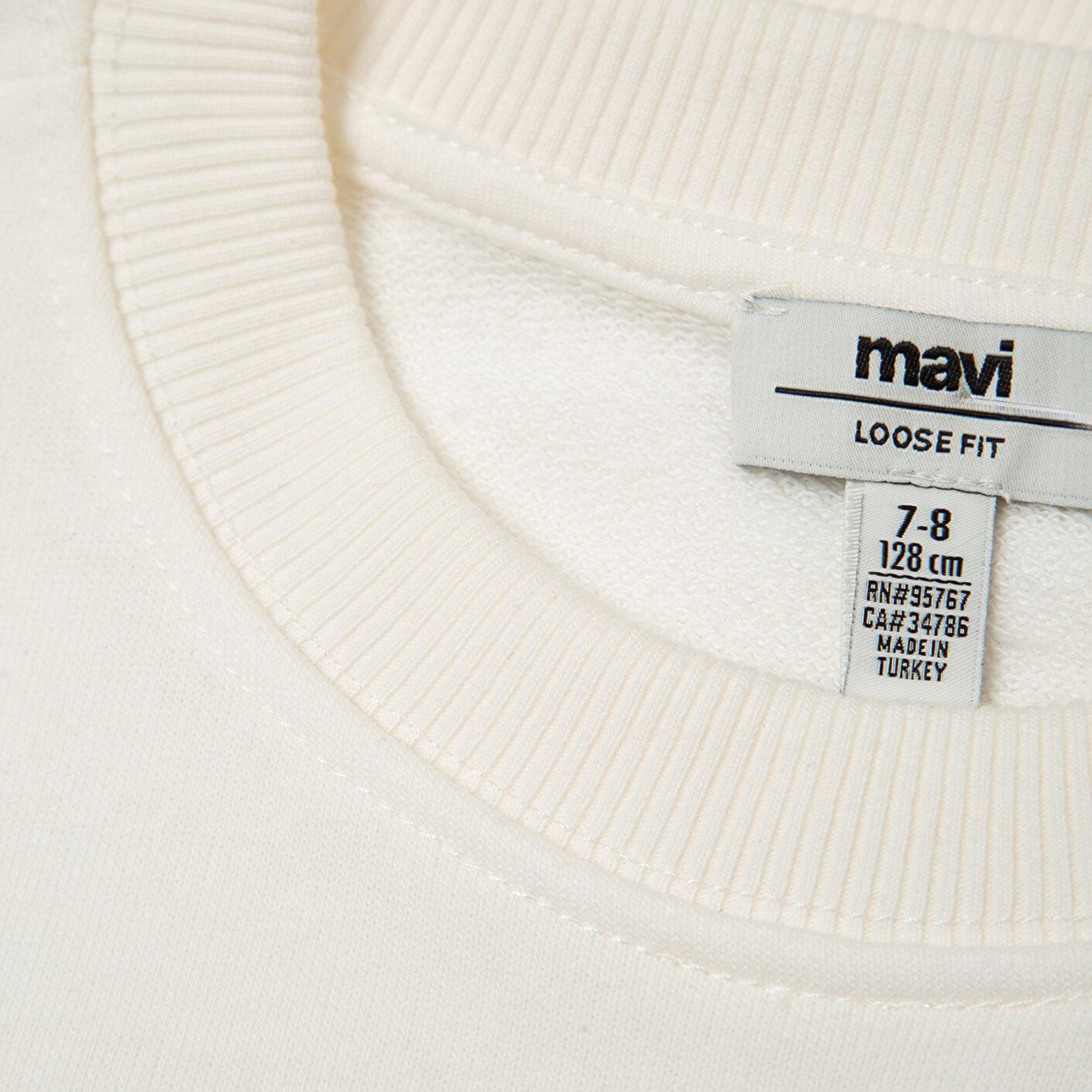 Mavi Mavi Kalp Baskılı Ekru Sweatshirt 7S10217-70057