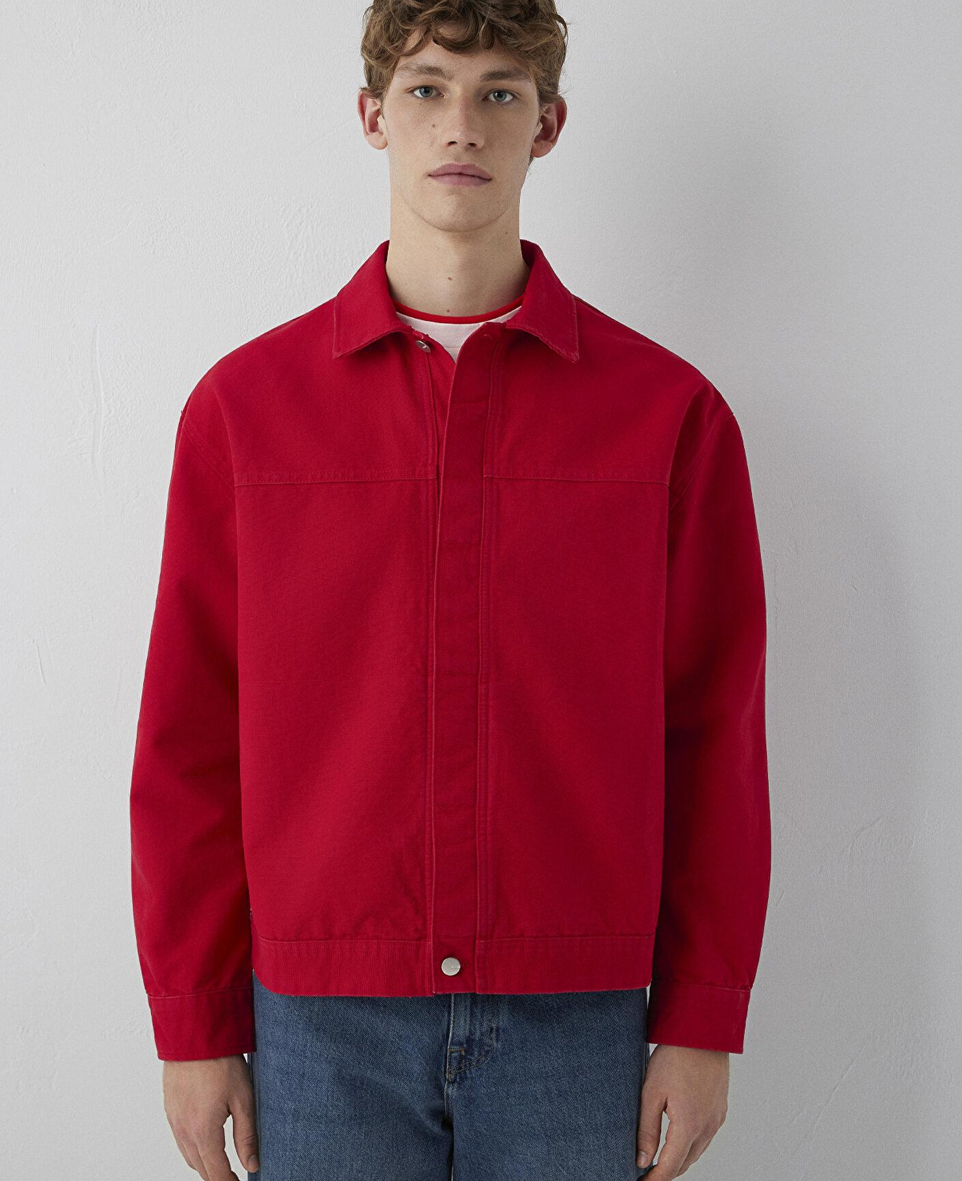 Mavi Kırmızı Gömlek Oversize / Geniş Kesim 0212131-70390