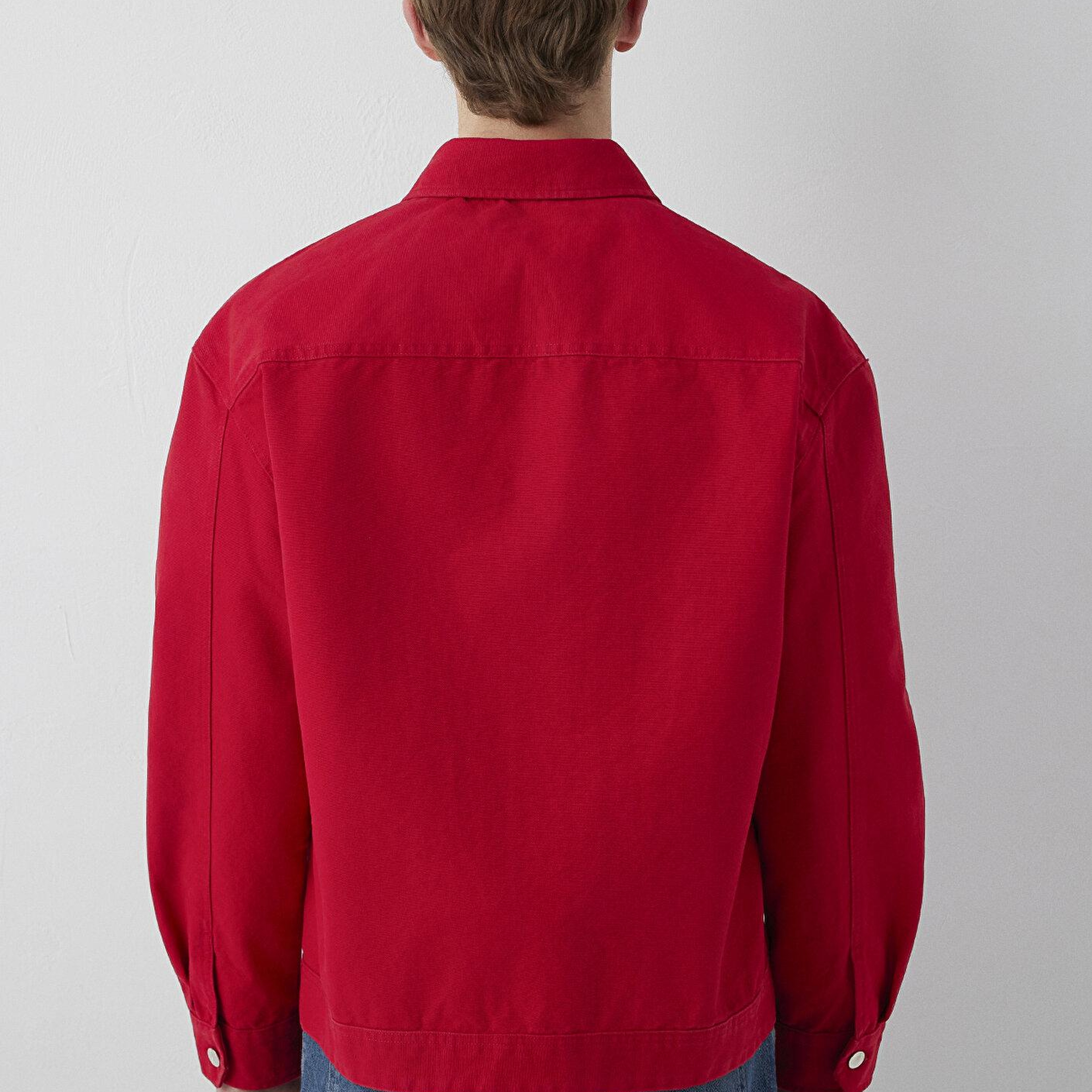 Mavi Kırmızı Gömlek Oversize / Geniş Kesim 0212131-70390