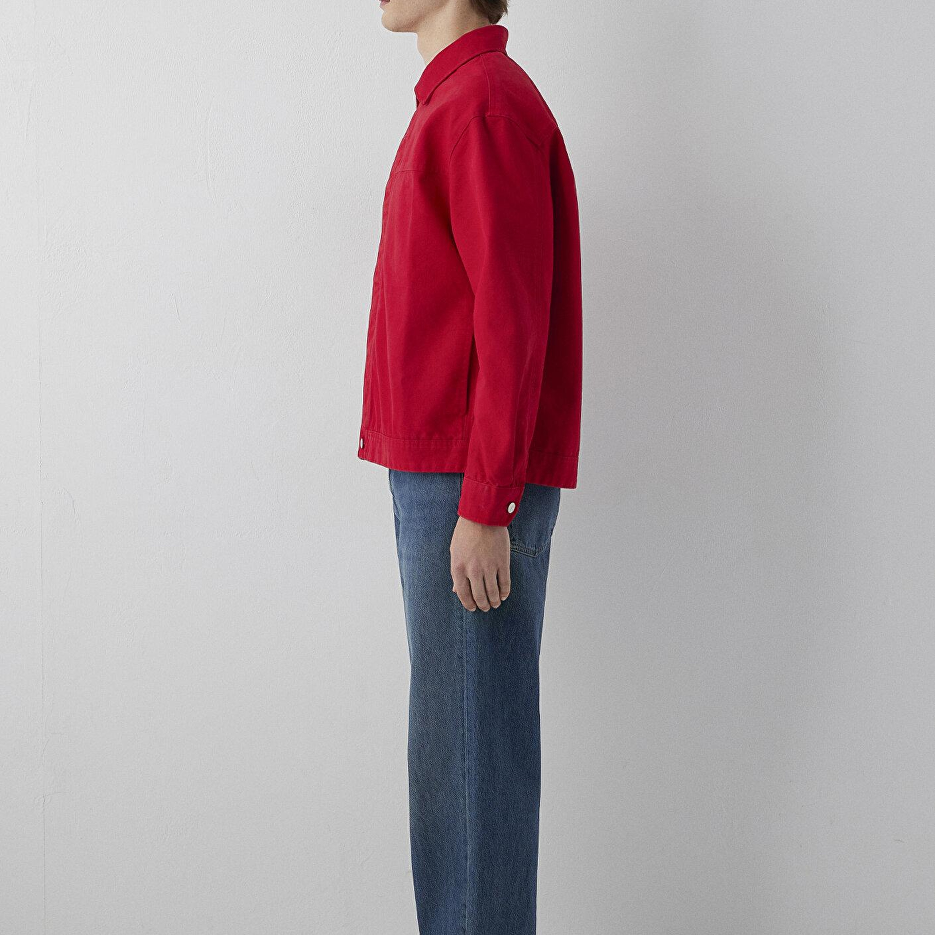 Mavi Kırmızı Gömlek Oversize / Geniş Kesim 0212131-70390