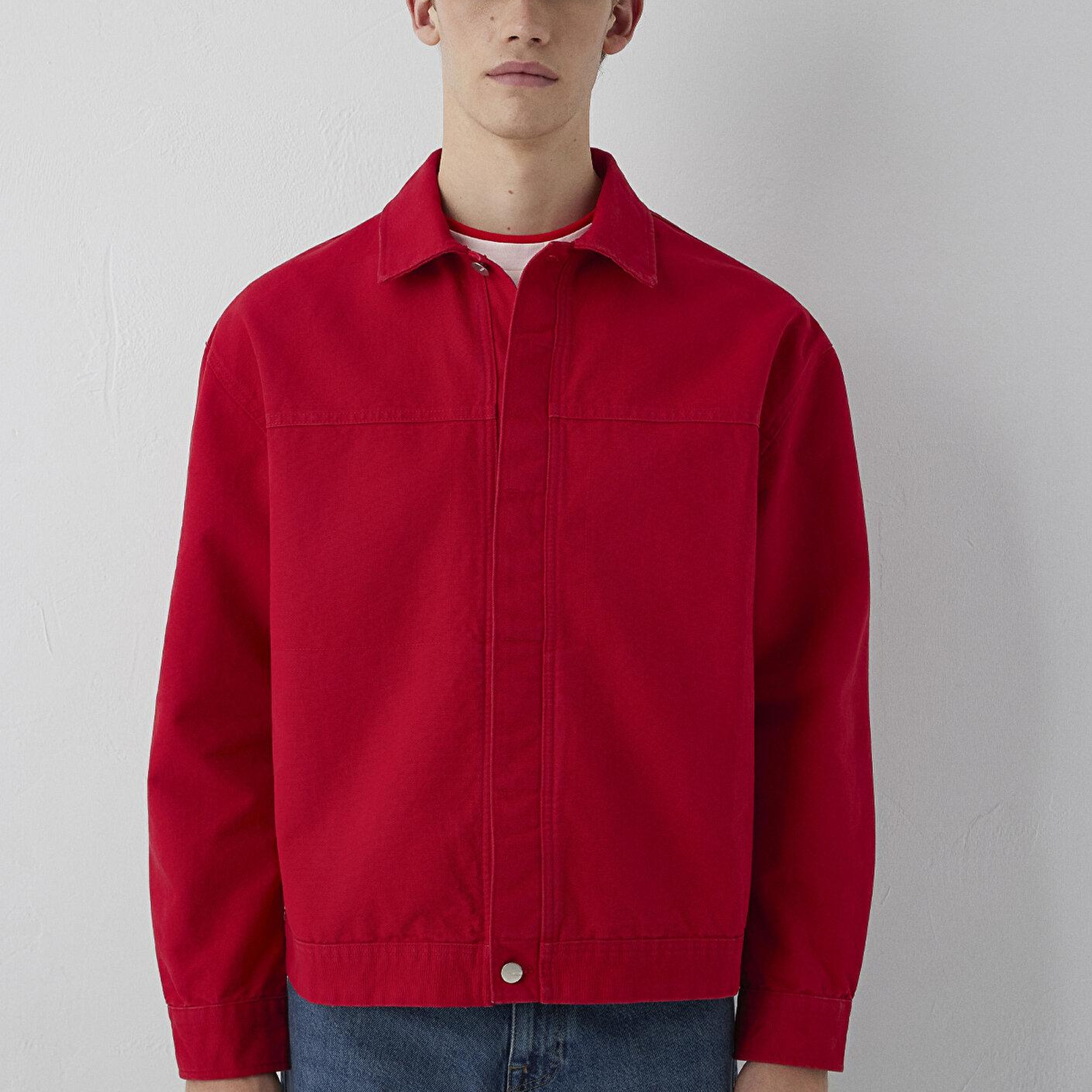 Mavi Kırmızı Gömlek Oversize / Geniş Kesim 0212131-70390