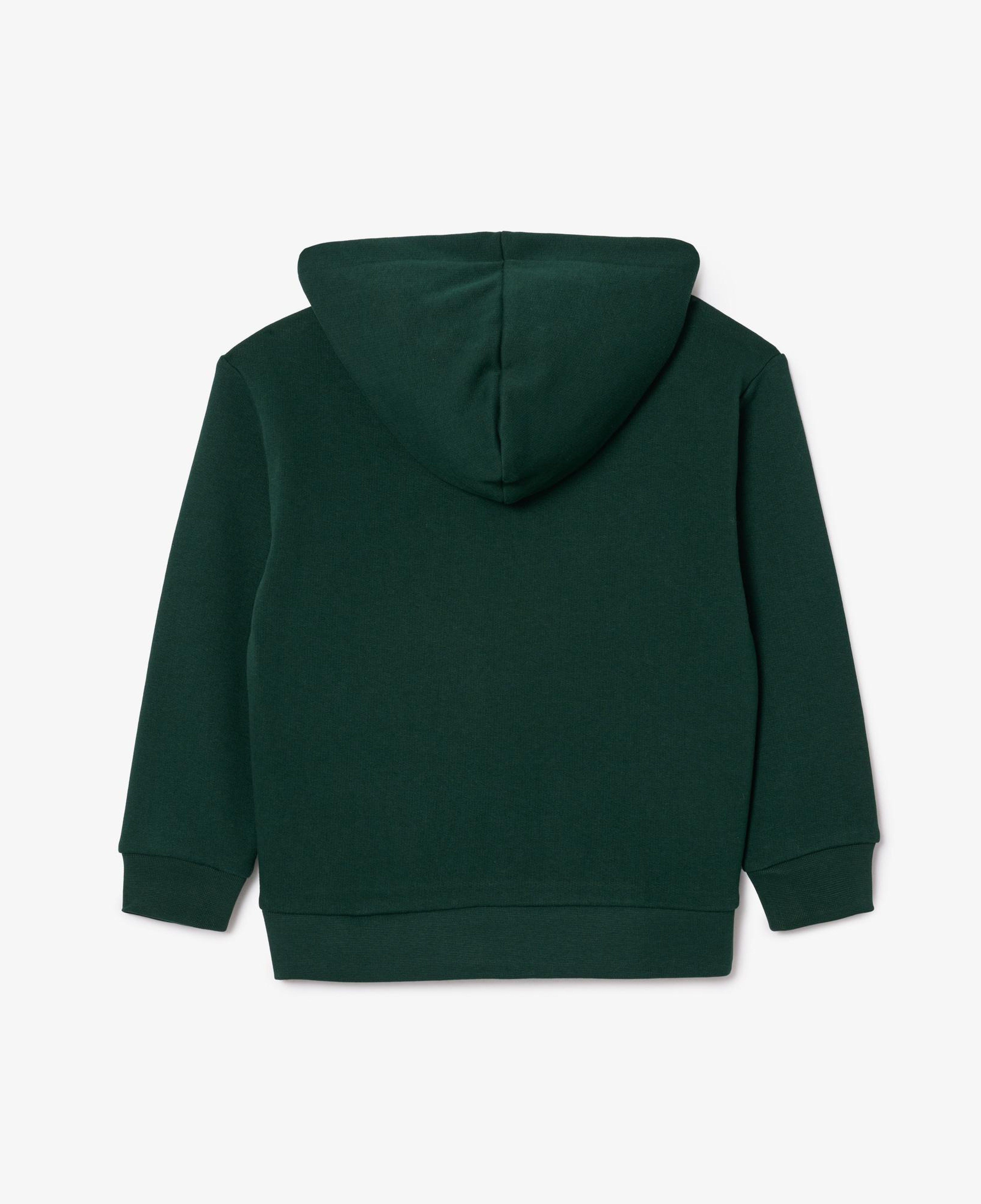Çocuk Kapüşonlu Baskılı Yeşil Sweatshirt