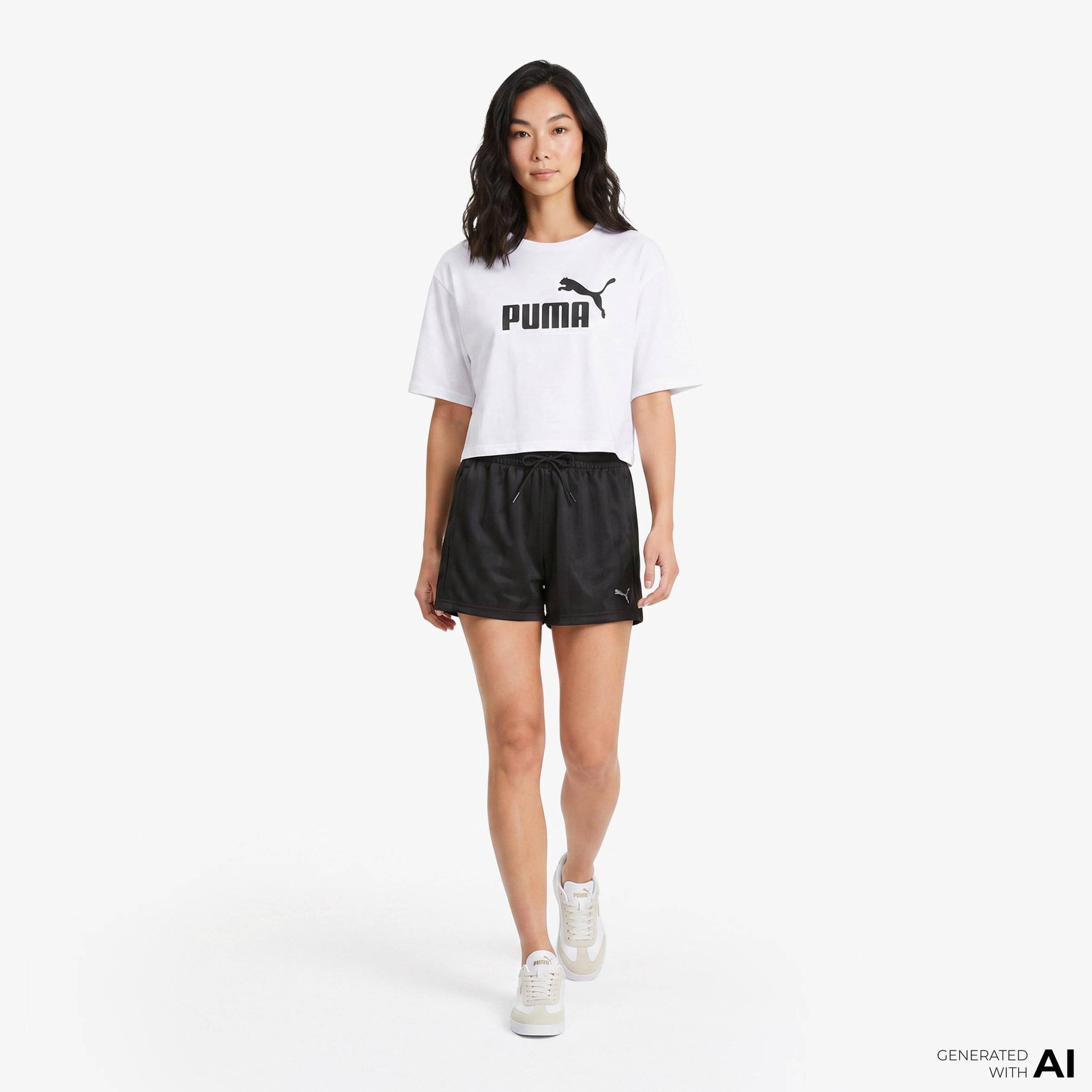 Puma Essentials No 1 Kadın Beyaz T-Shirt