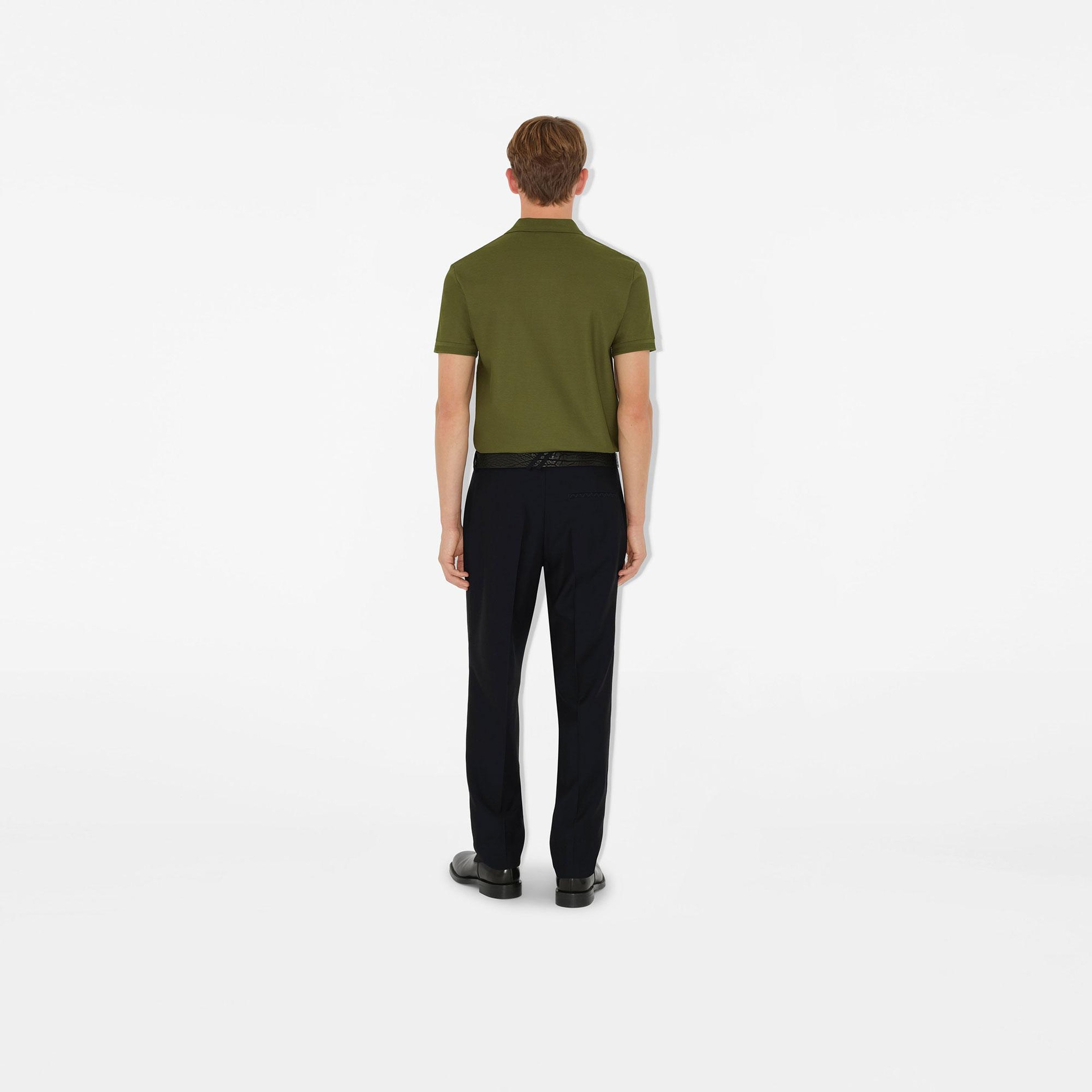 Burberry Cotton Erkek Haki Polo