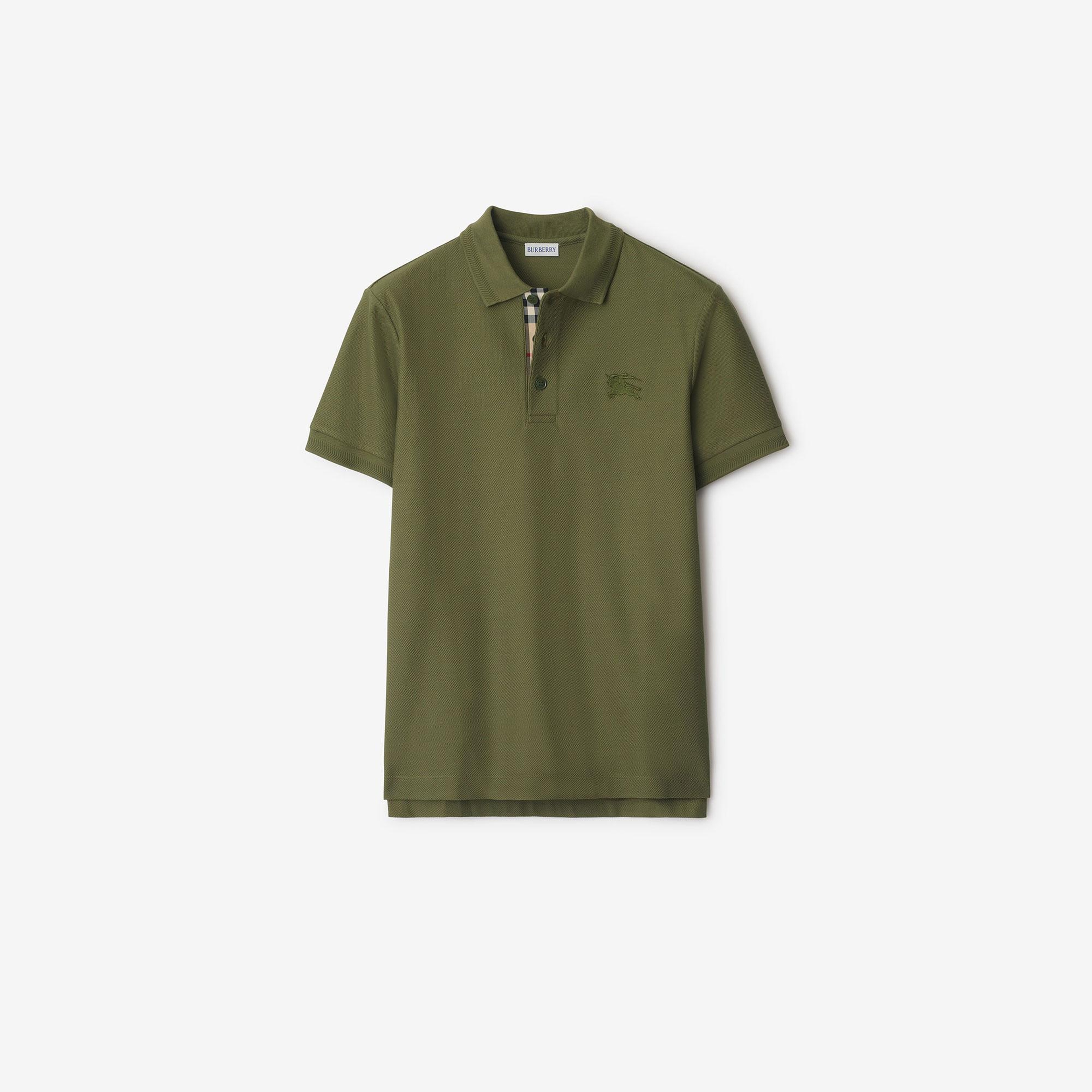 Burberry Cotton Erkek Haki Polo