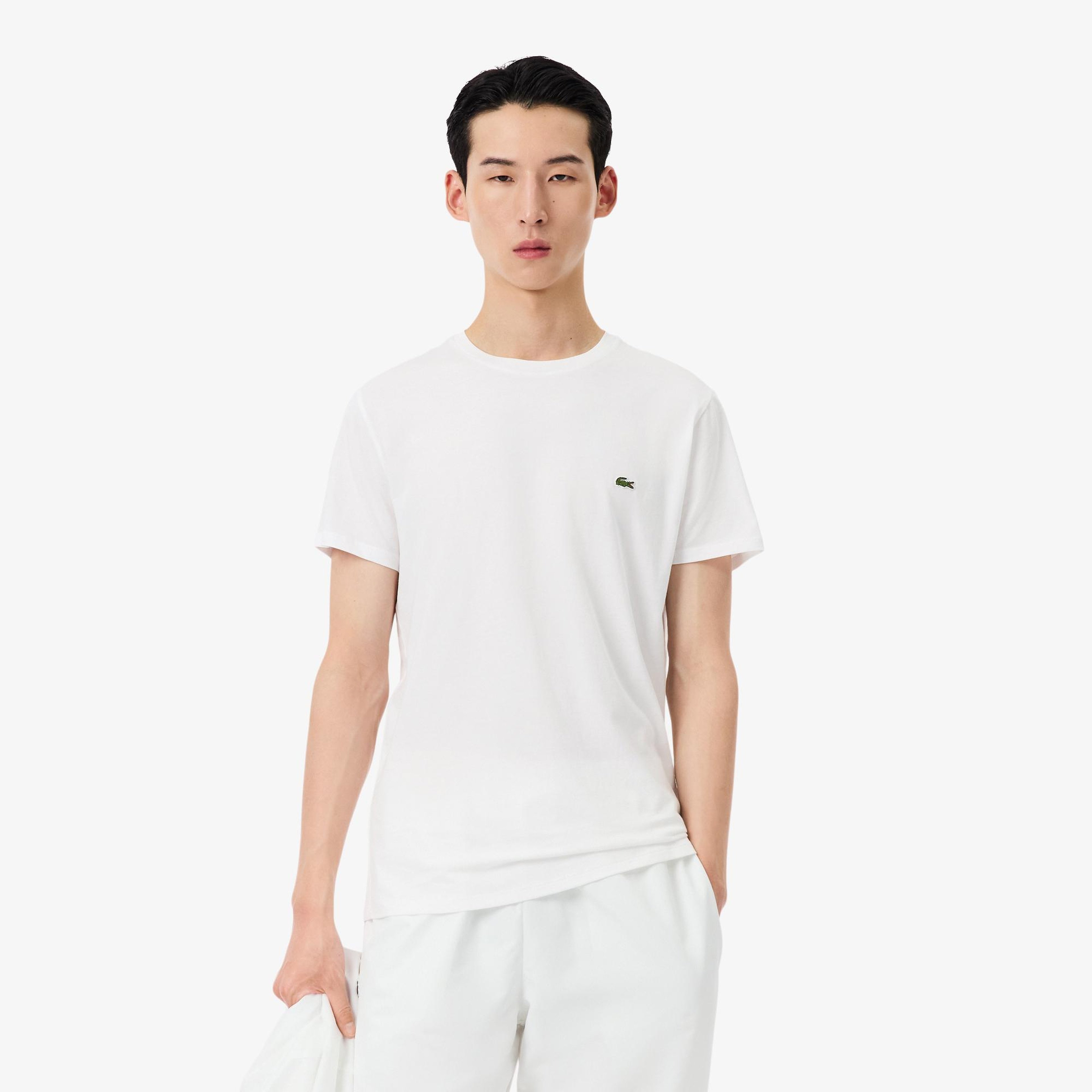 Erkek Regular Fit Bisiklet Yaka Beyaz T-Shirt
