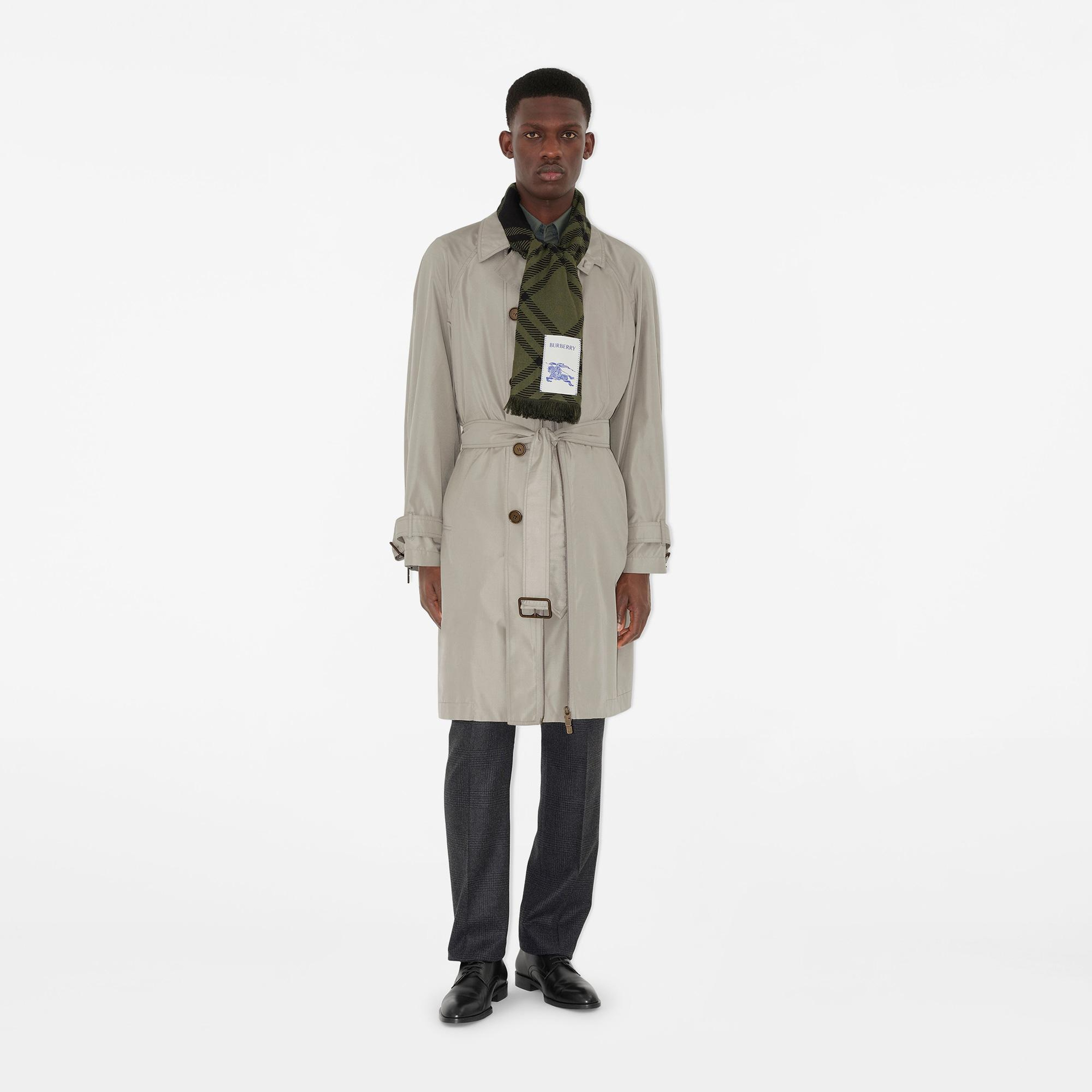 Burberry Wide Check Wool Silk Kadın Yeşil Atkı