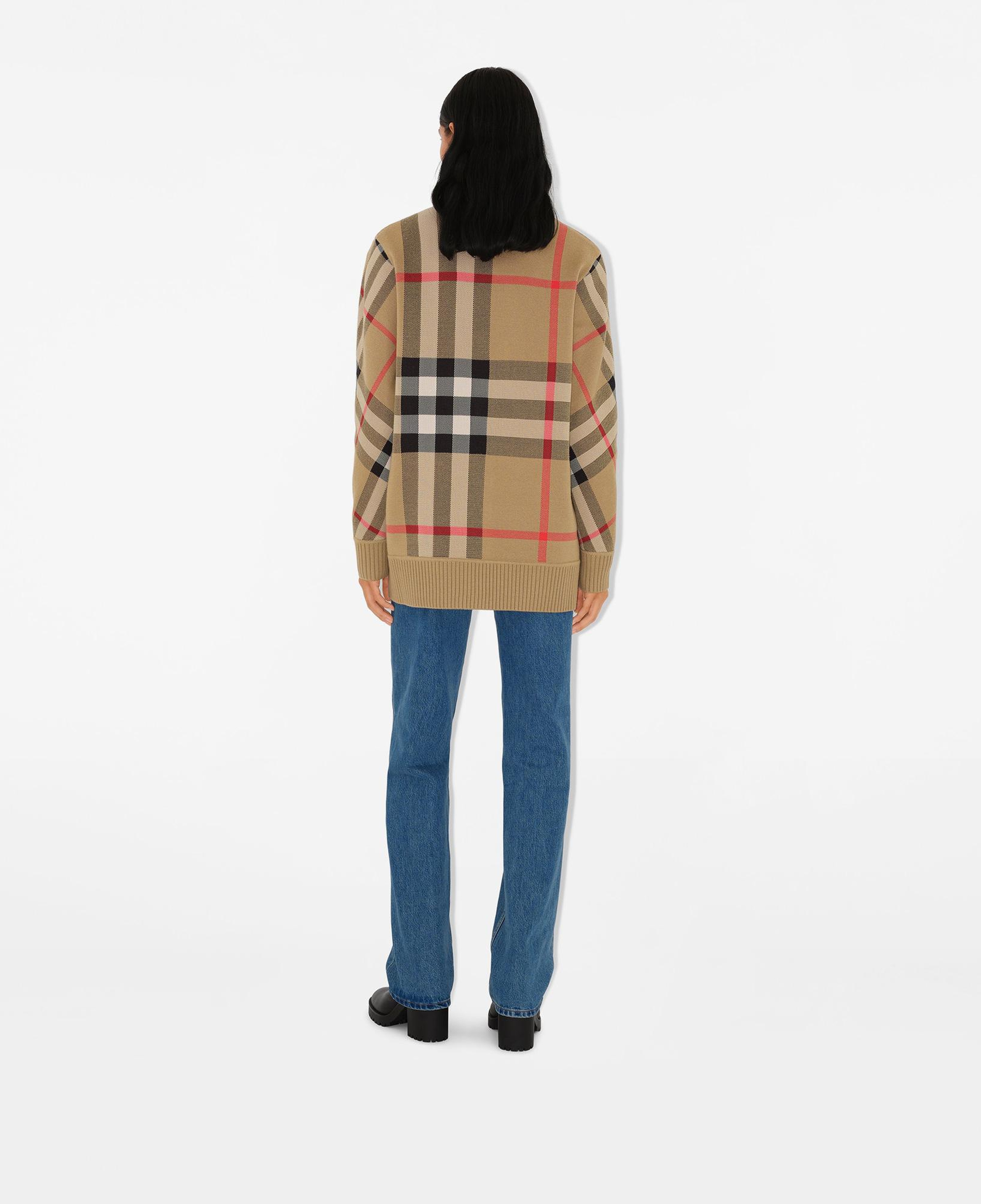 Burberry Check Yün Karışımlı Kadın Bej Hırka