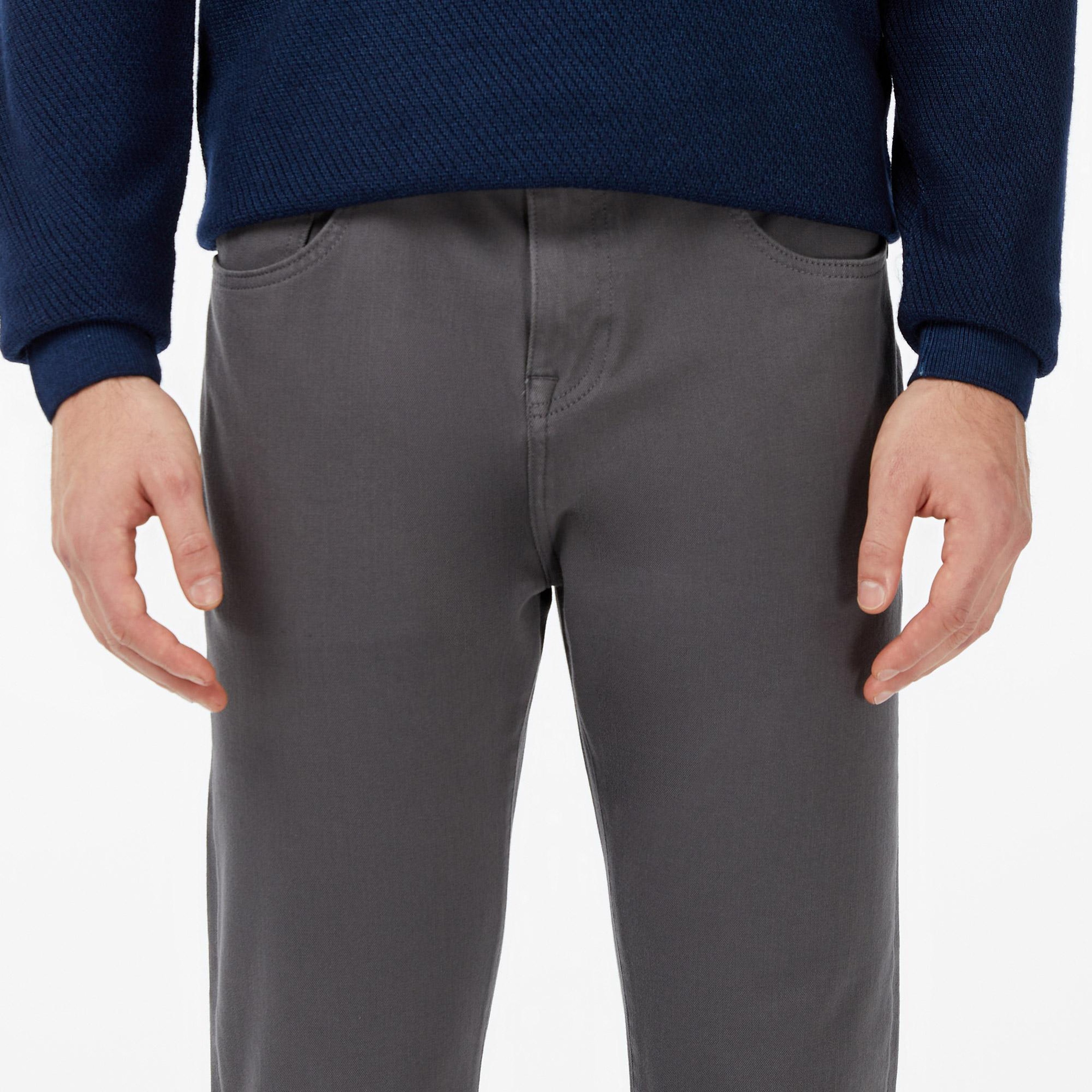 Lacoste Erkek Regular Fit Gri Jean Pantolon
