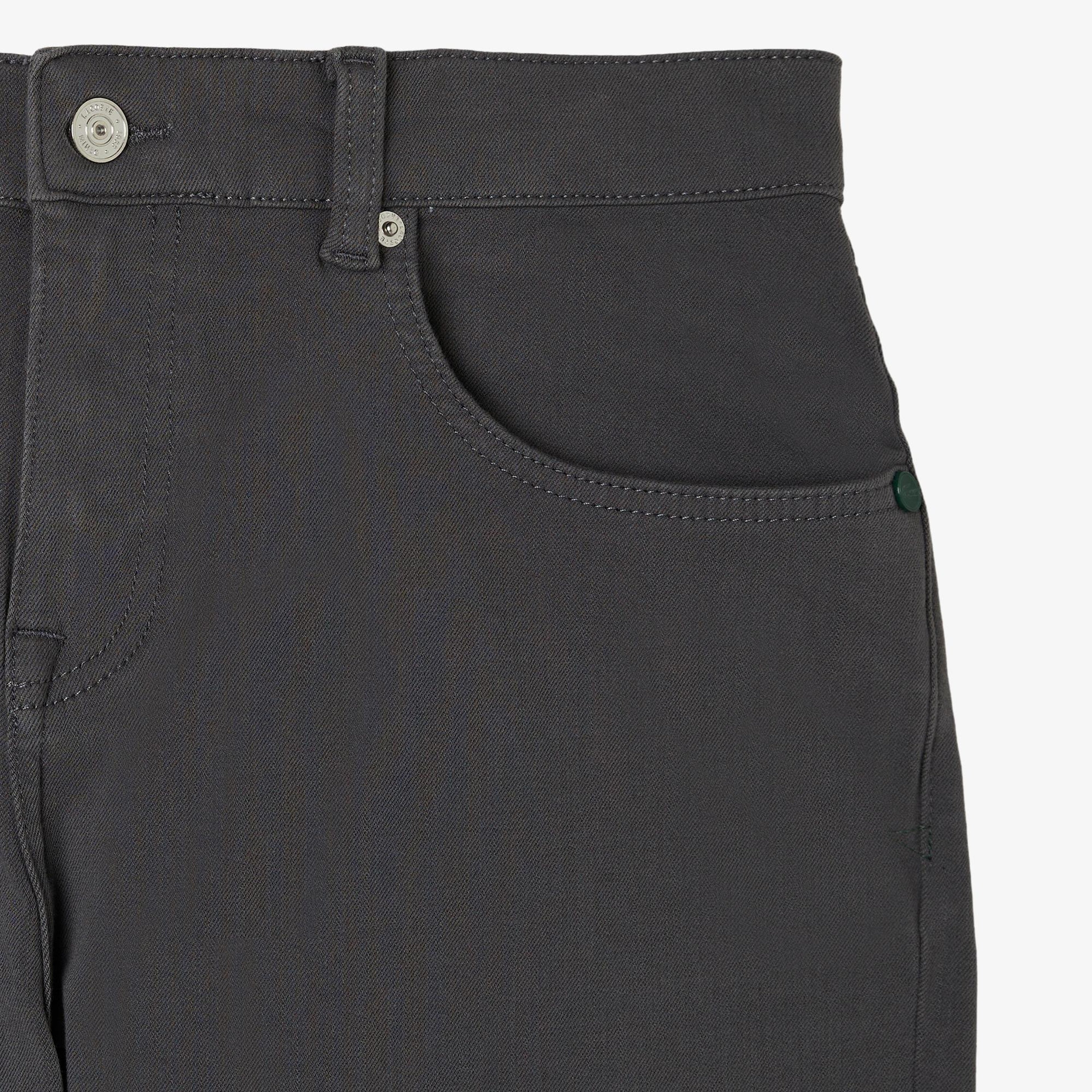 Lacoste Erkek Regular Fit Gri Jean Pantolon
