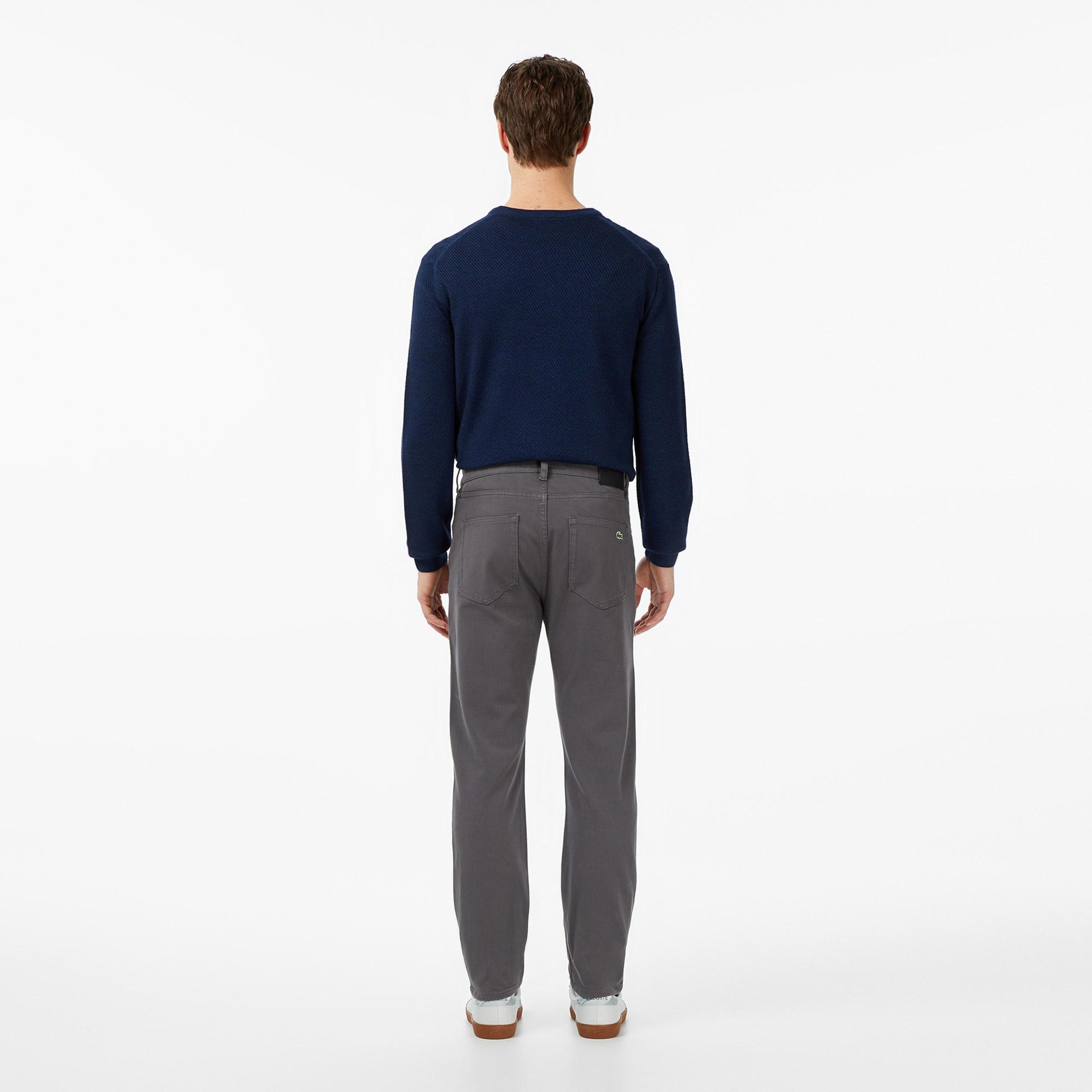 Lacoste Erkek Regular Fit Gri Jean Pantolon