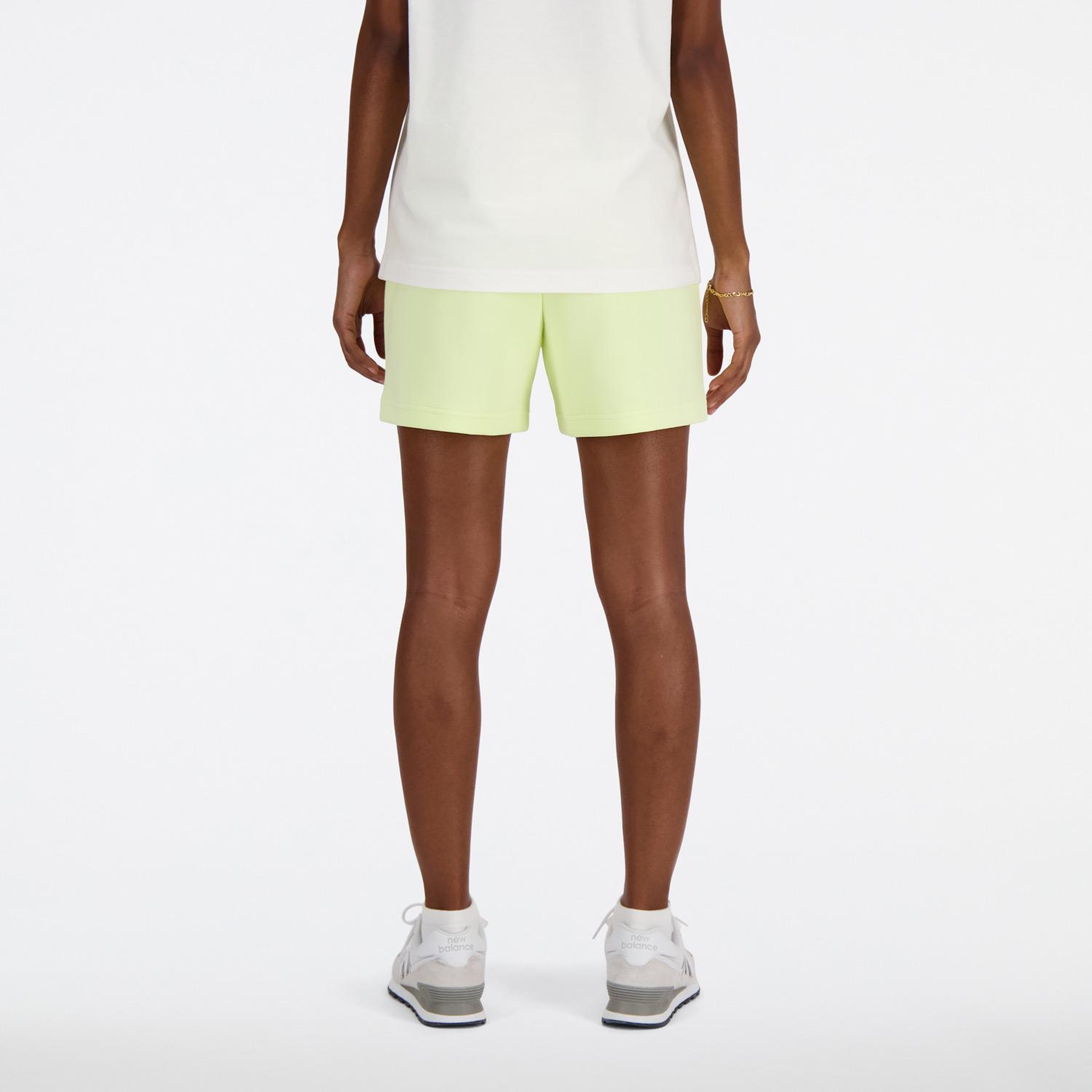New Balance Hyperembossed Kadın Sarı Antrenman Şort
