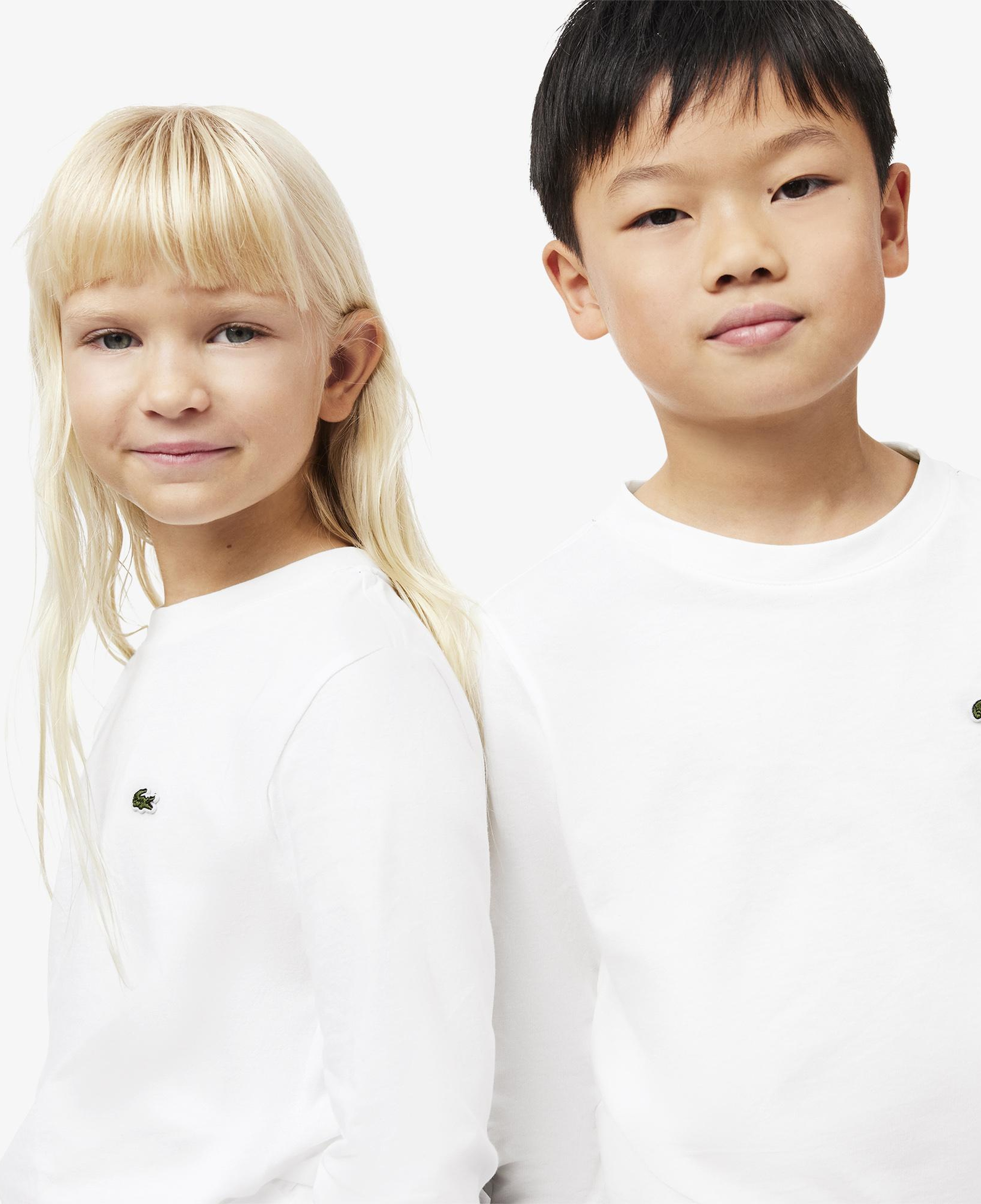 Lacoste Çocuk Uzun Kollu Bisiklet Yaka Beyaz T-Shirt