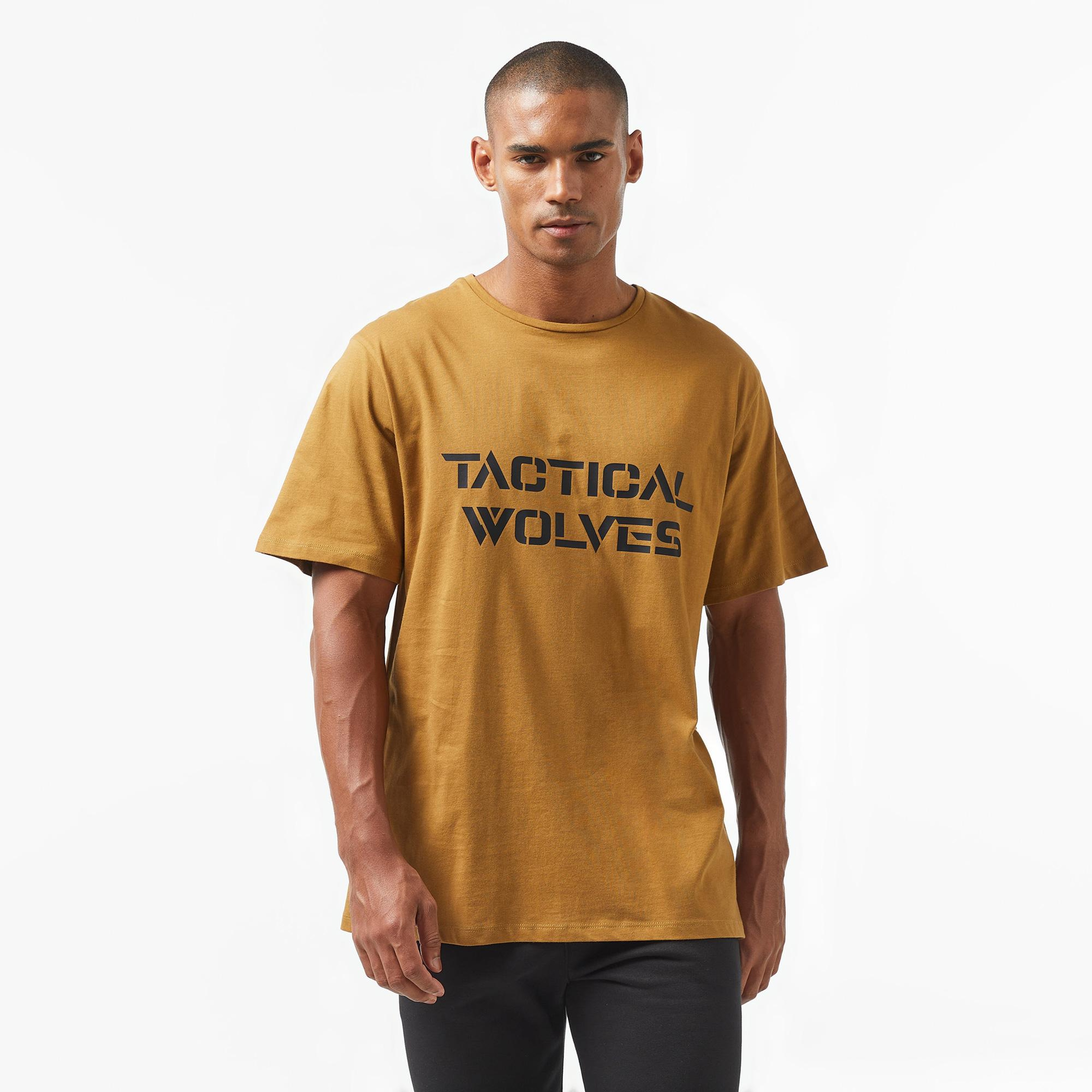 Tactical Wolves Classics Erkek Kahverengi Günlük T-Shirt