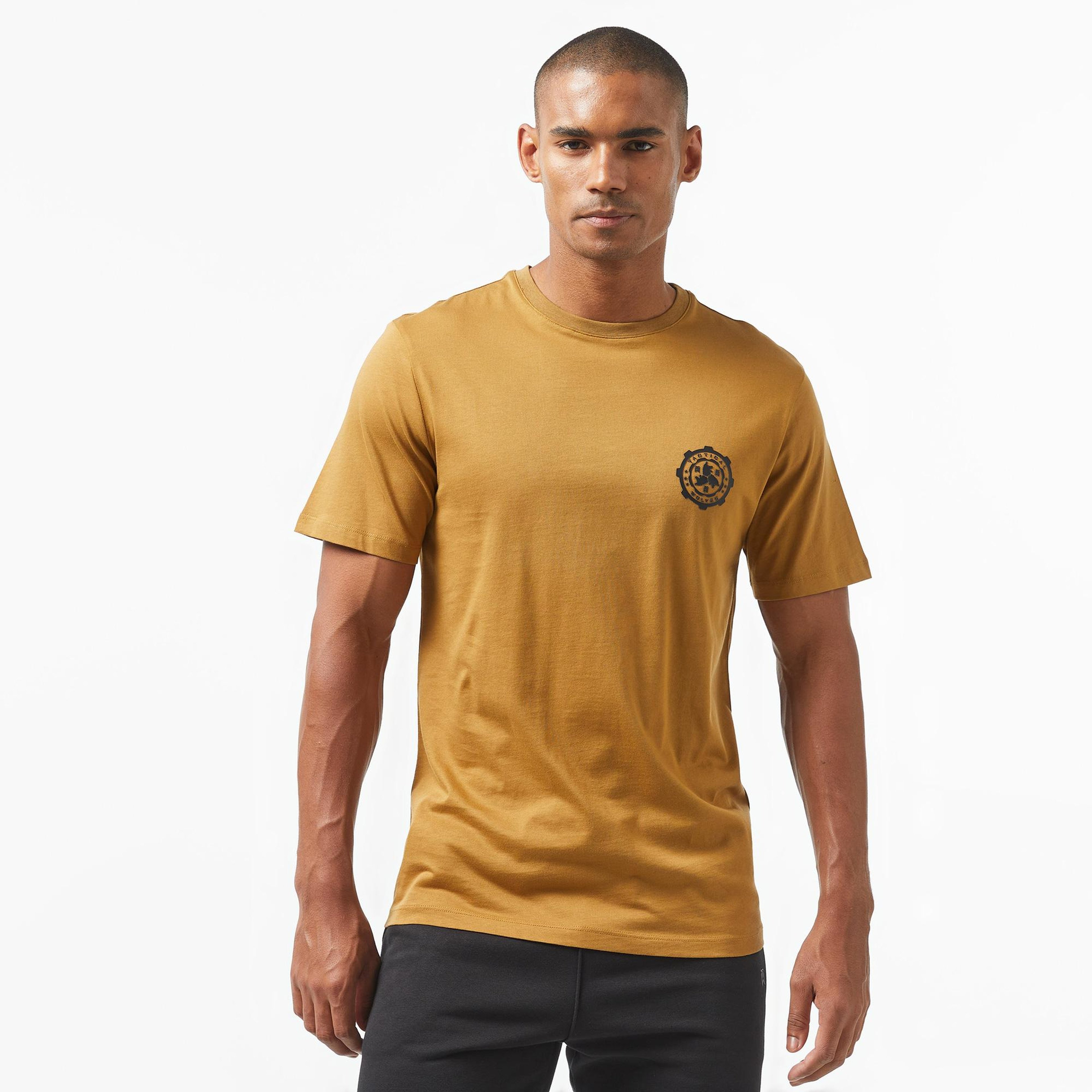 Tactical Wolves Classic Erkek Bej Günlük T-Shirt