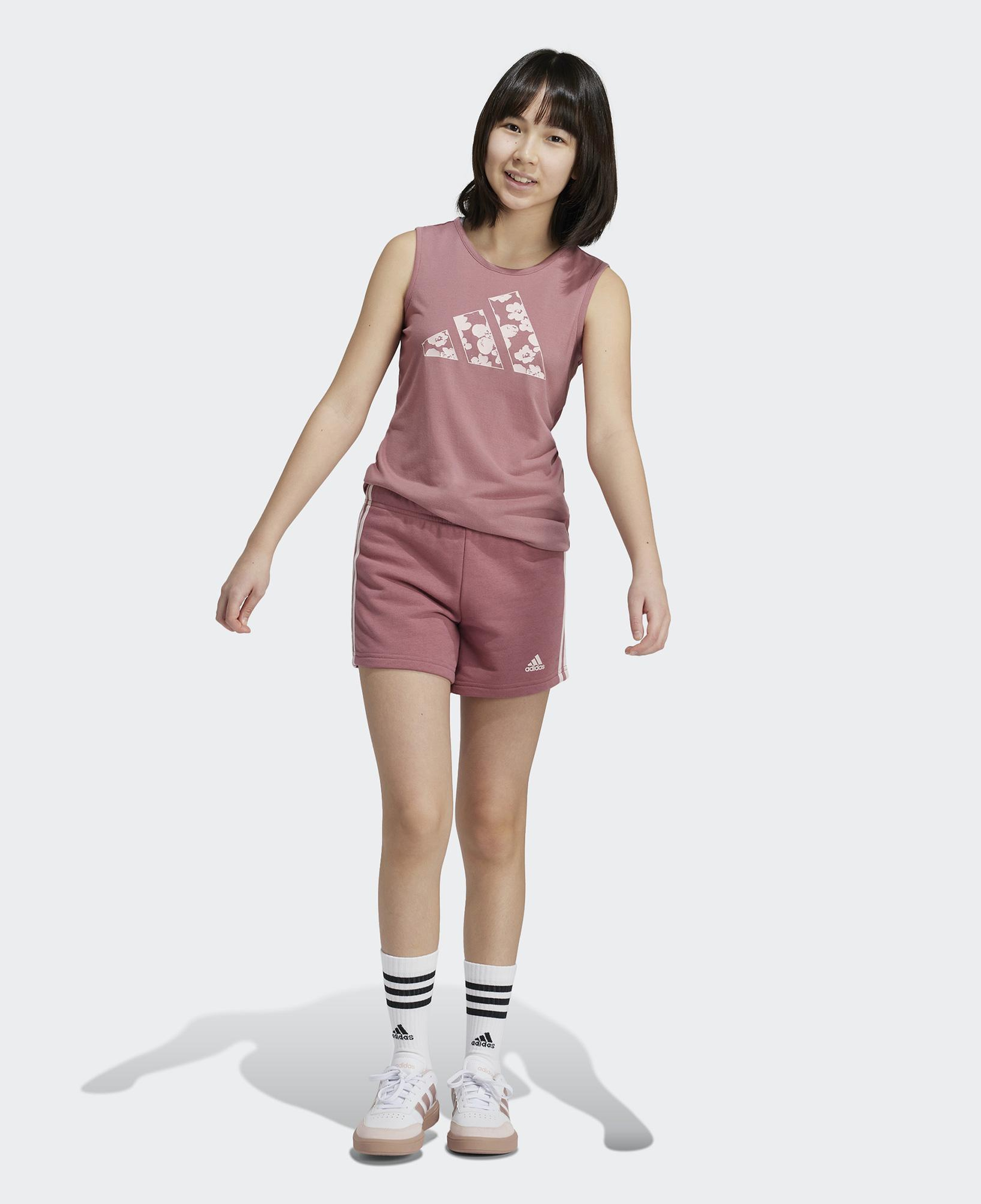 adidas Essentials 3 Stripes Çocuk Pembe Günlük Şort