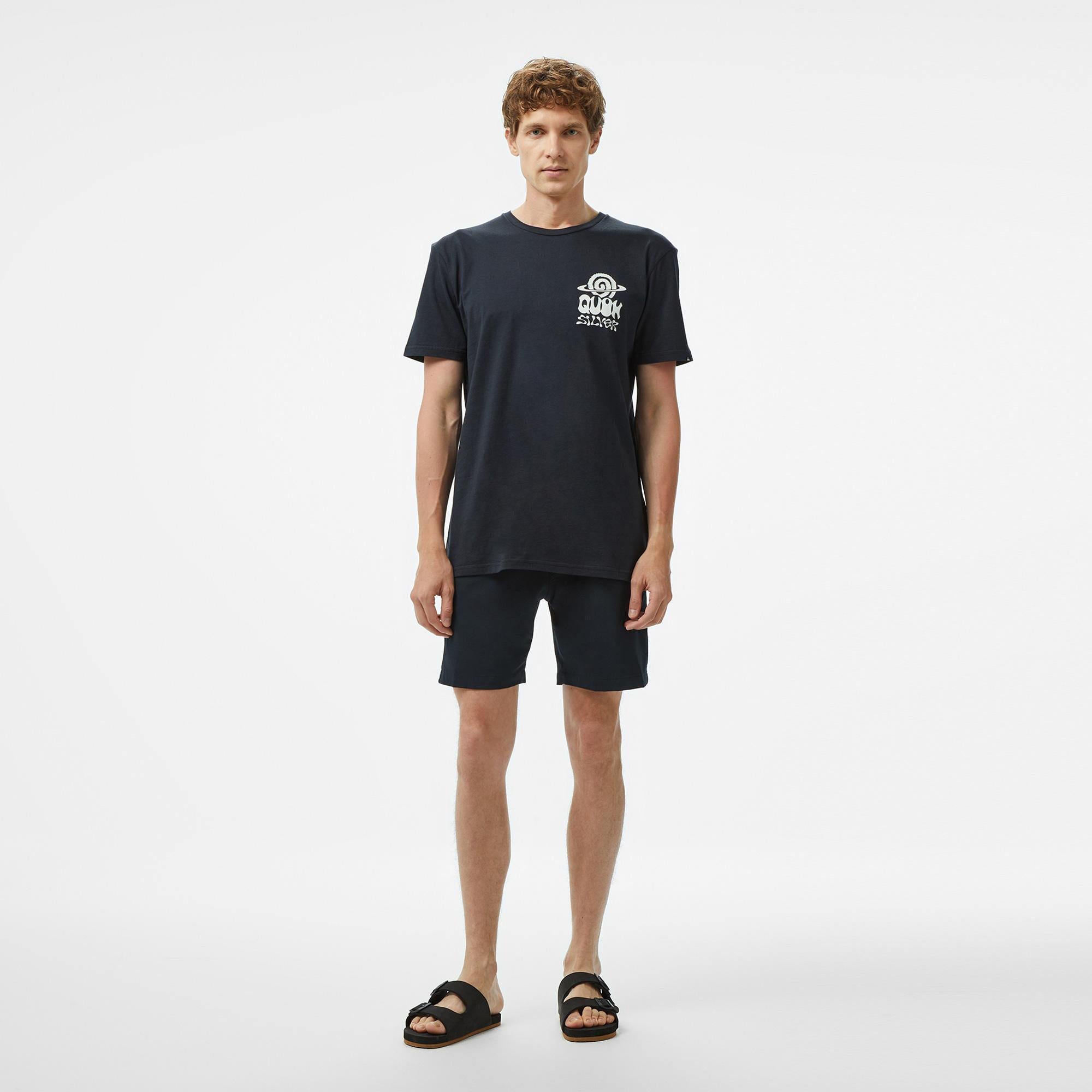 Quiksilver Ev Cosmic Vibrations Ss Erkek Siyah T-Shirt