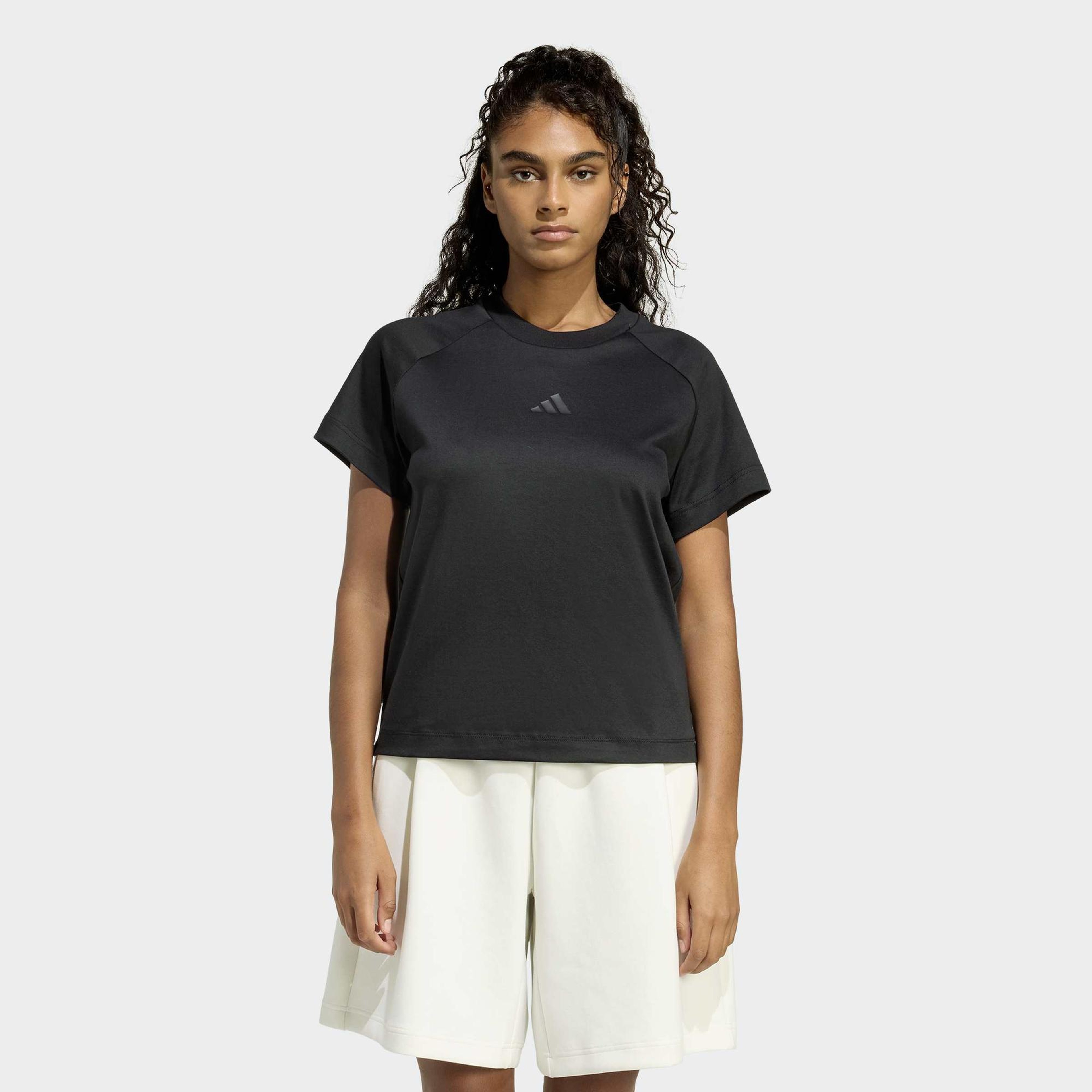 adidas Soft Lux Kadın Siyah Antrenman T-Shirt