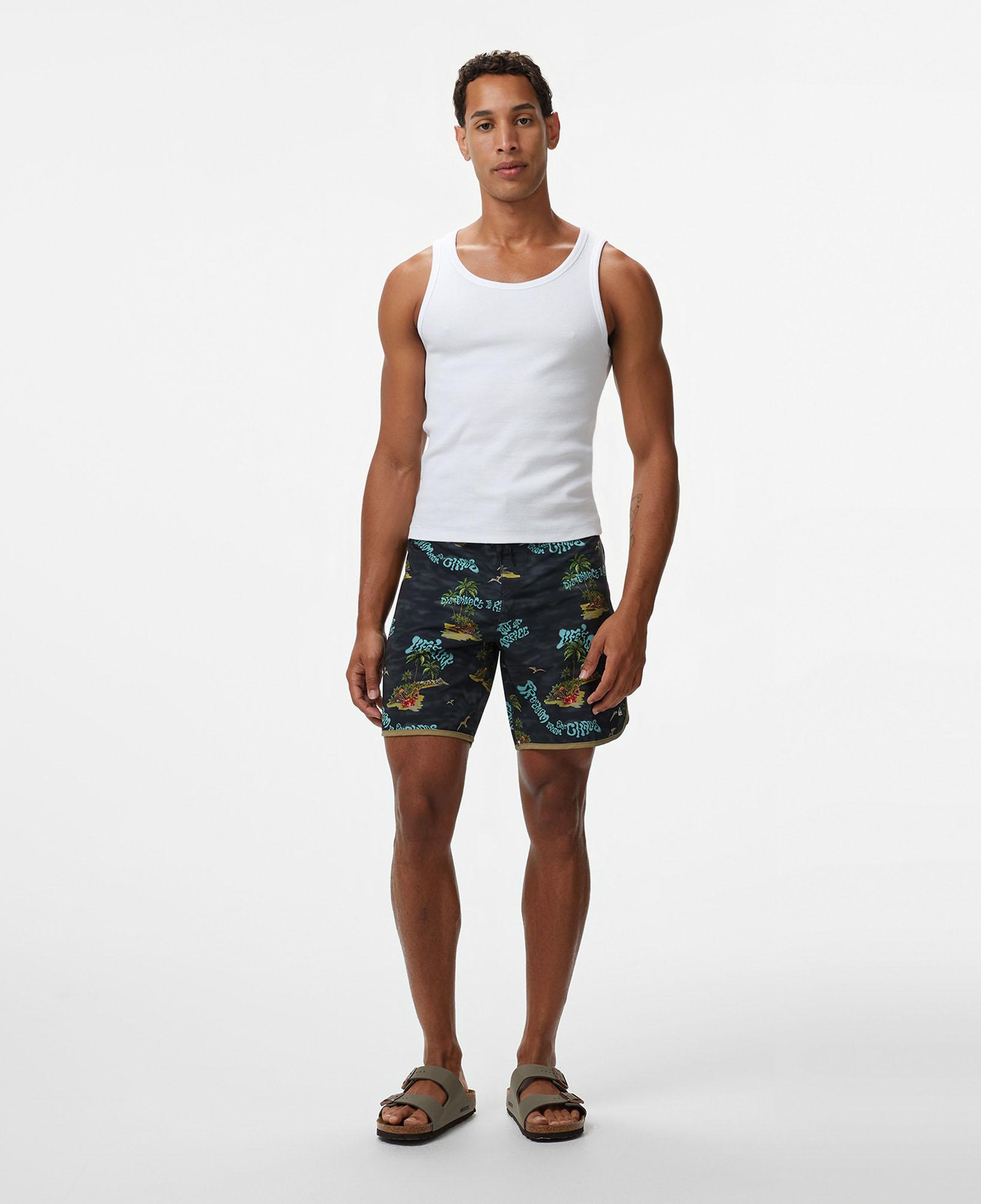 Quiksilver Surfsilk Scallop 18 Erkek Siyah Deniz Şortu