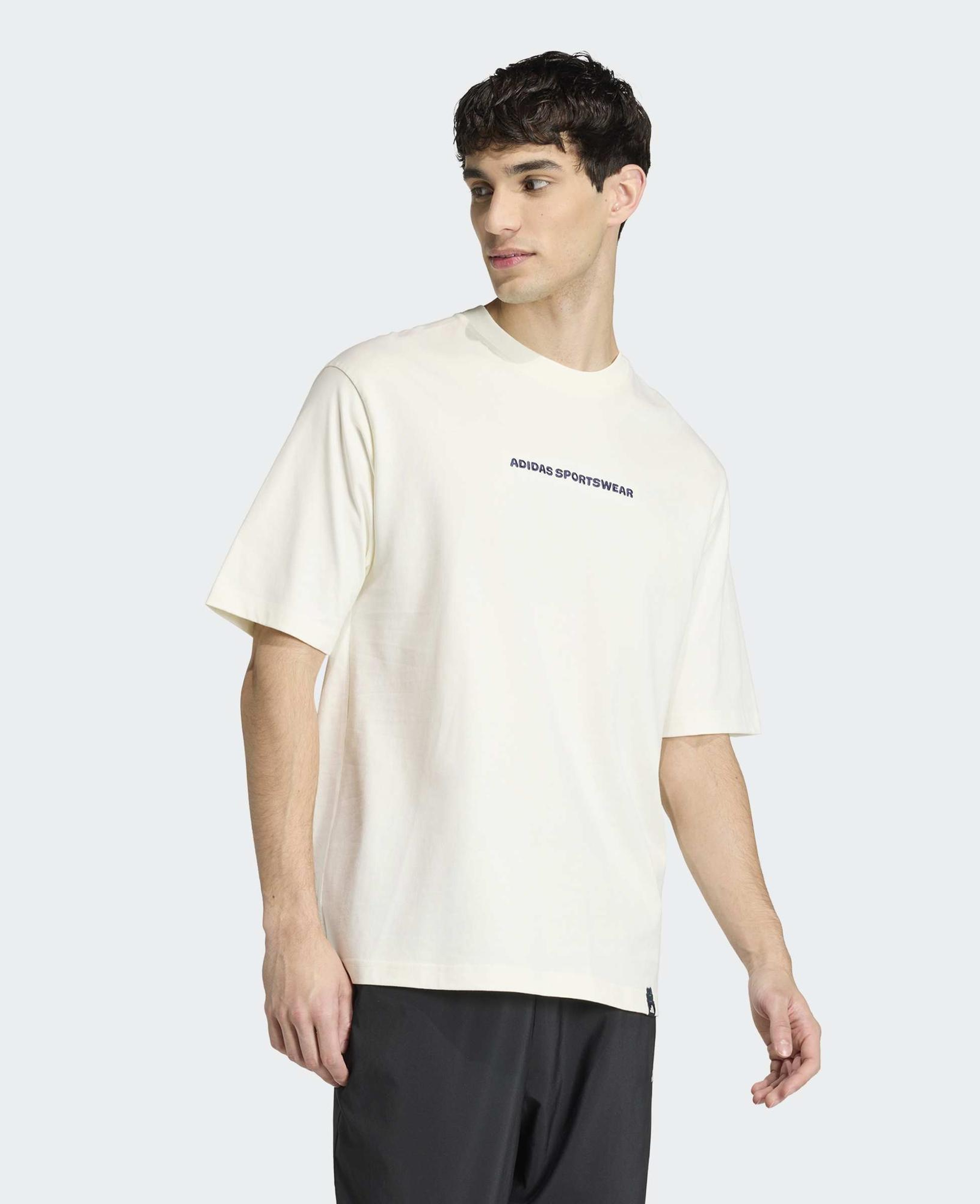 adidas Doodle Hiking Graphic Erkek Beyaz Antrenman T-Shirt