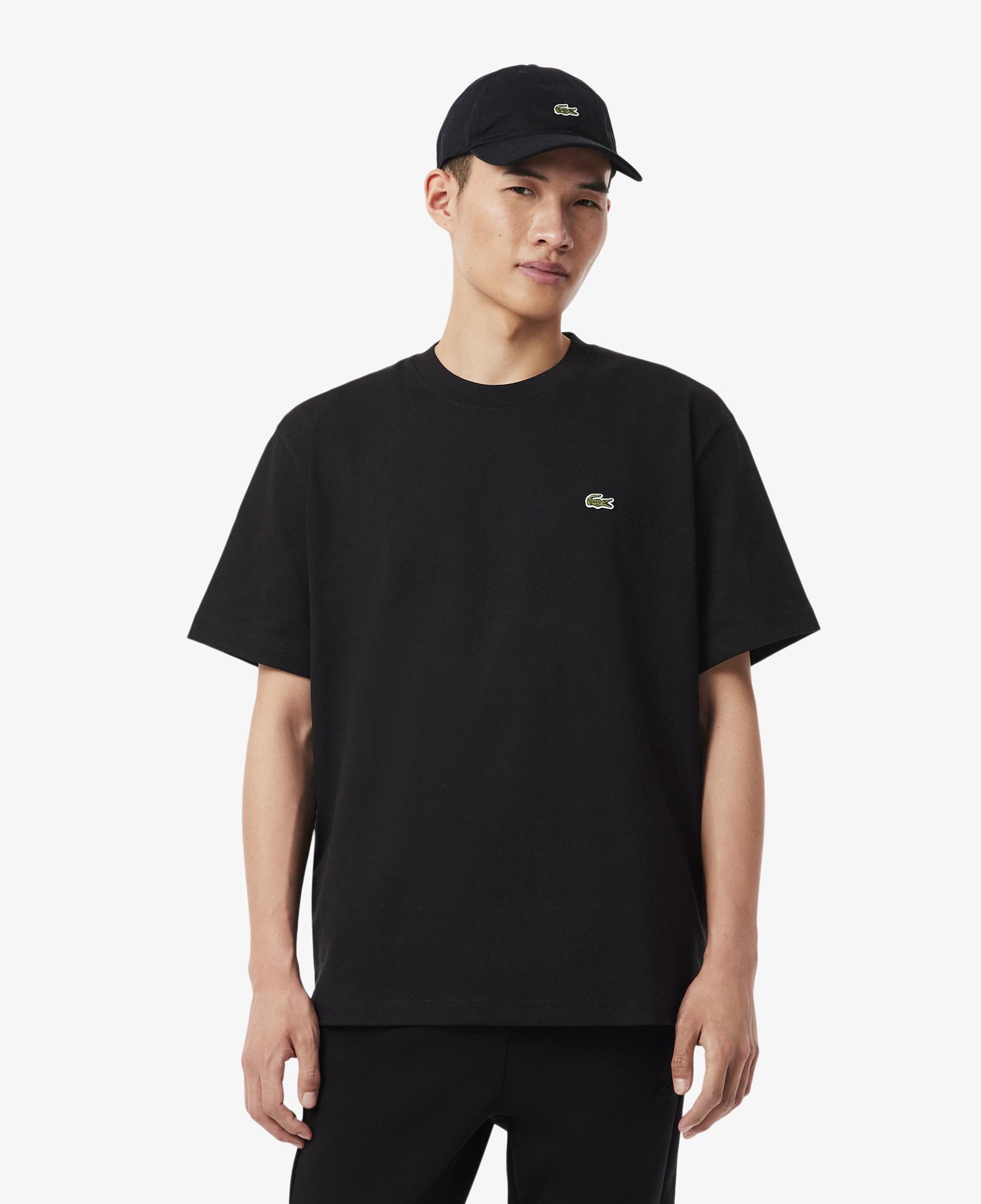 Erkek Relaxed Fit Bisiklet Yaka Siyah T-Shirt