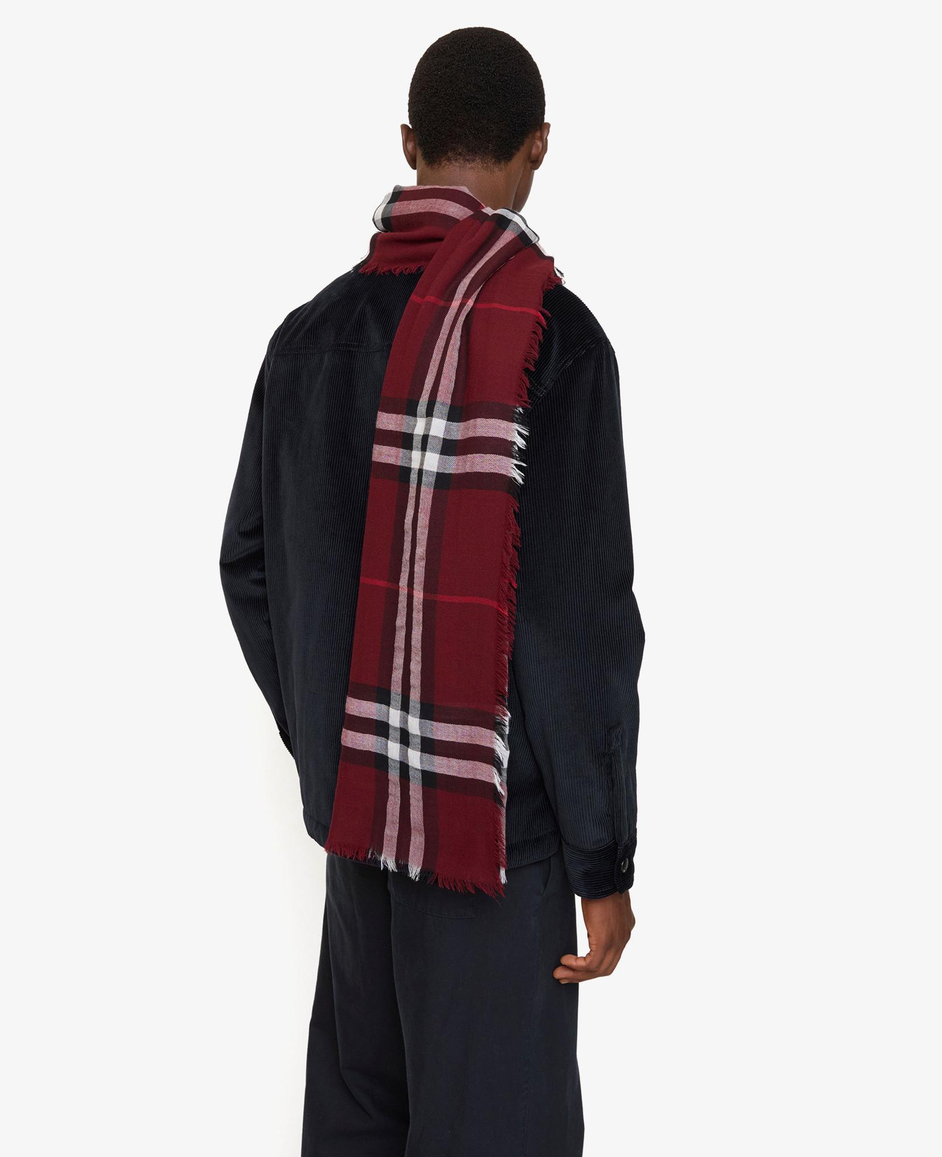 Burberry Wide Check Wool Kadın Kırmızı Atkı