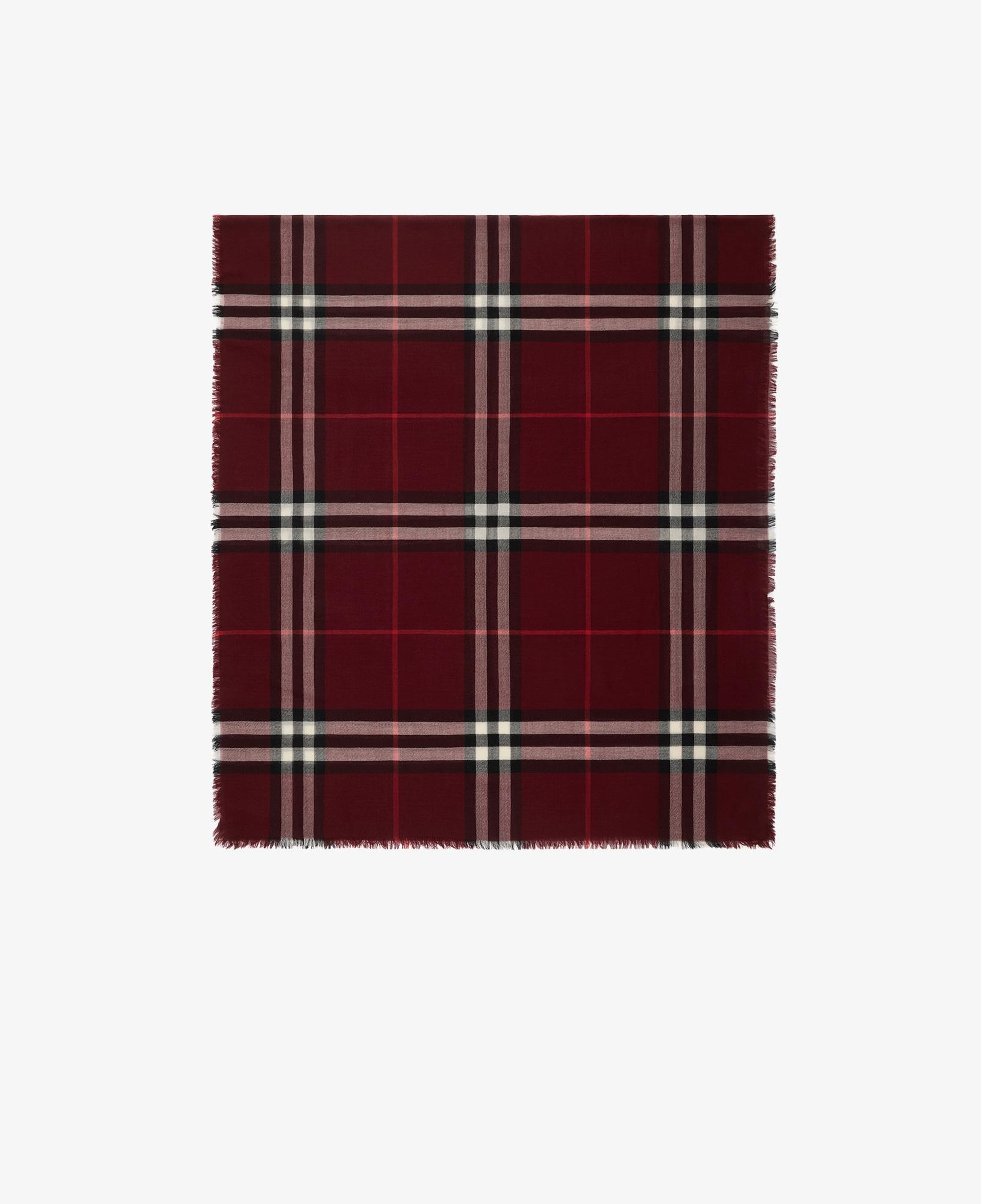 Burberry Wide Check Wool Kadın Kırmızı Atkı