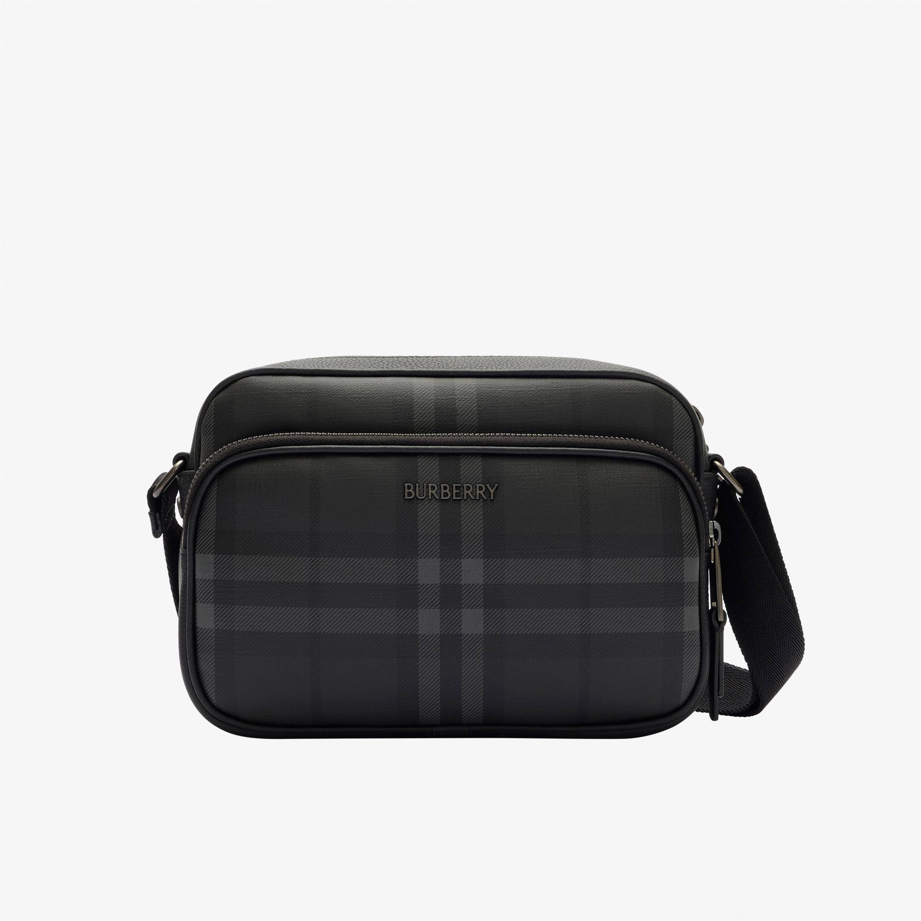Burberry Pocket Crossbody Iron Bin Erkek Antrasit Omuz Çantası