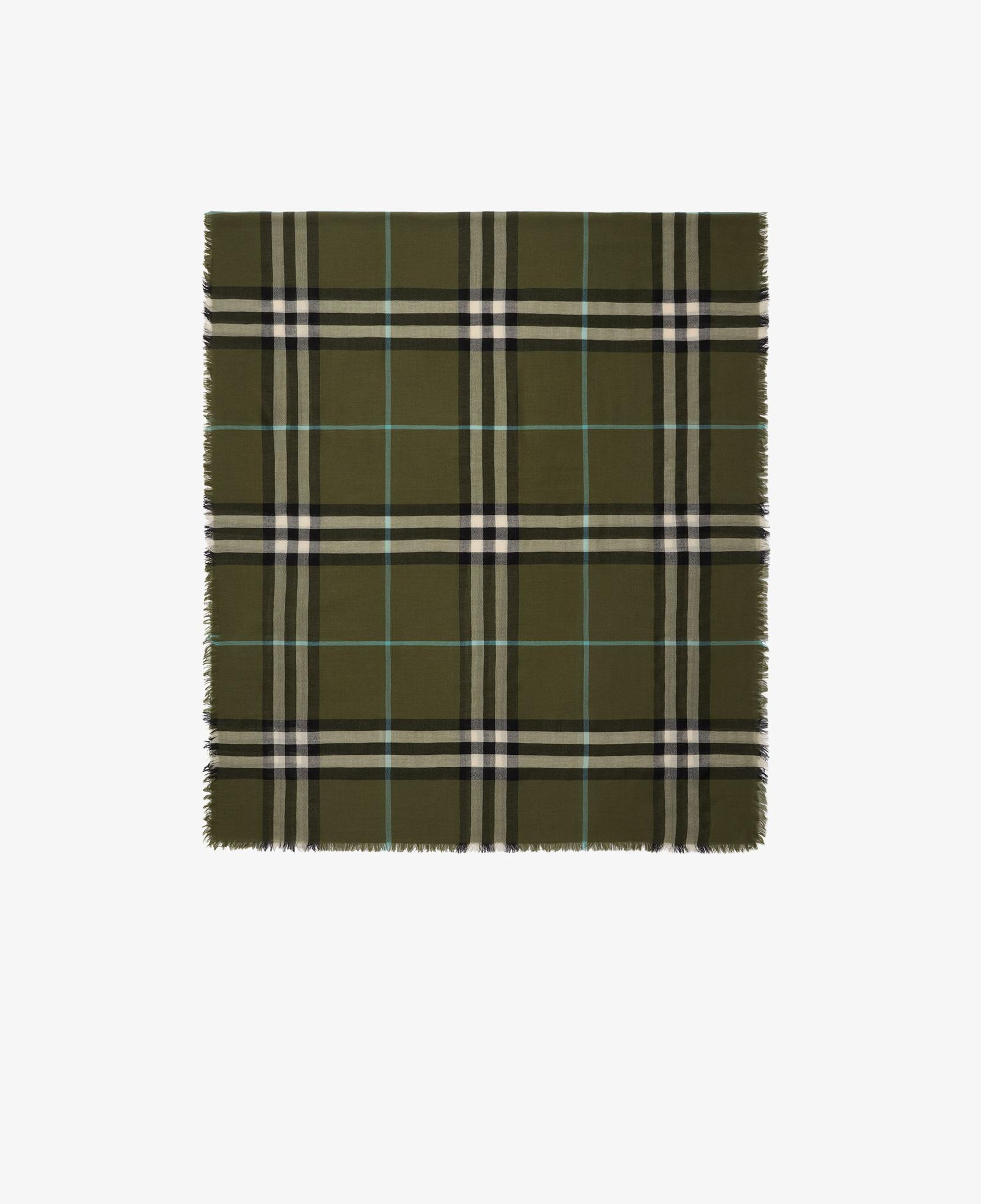 Burberry Wide Check Wool Kadın Haki Atkı