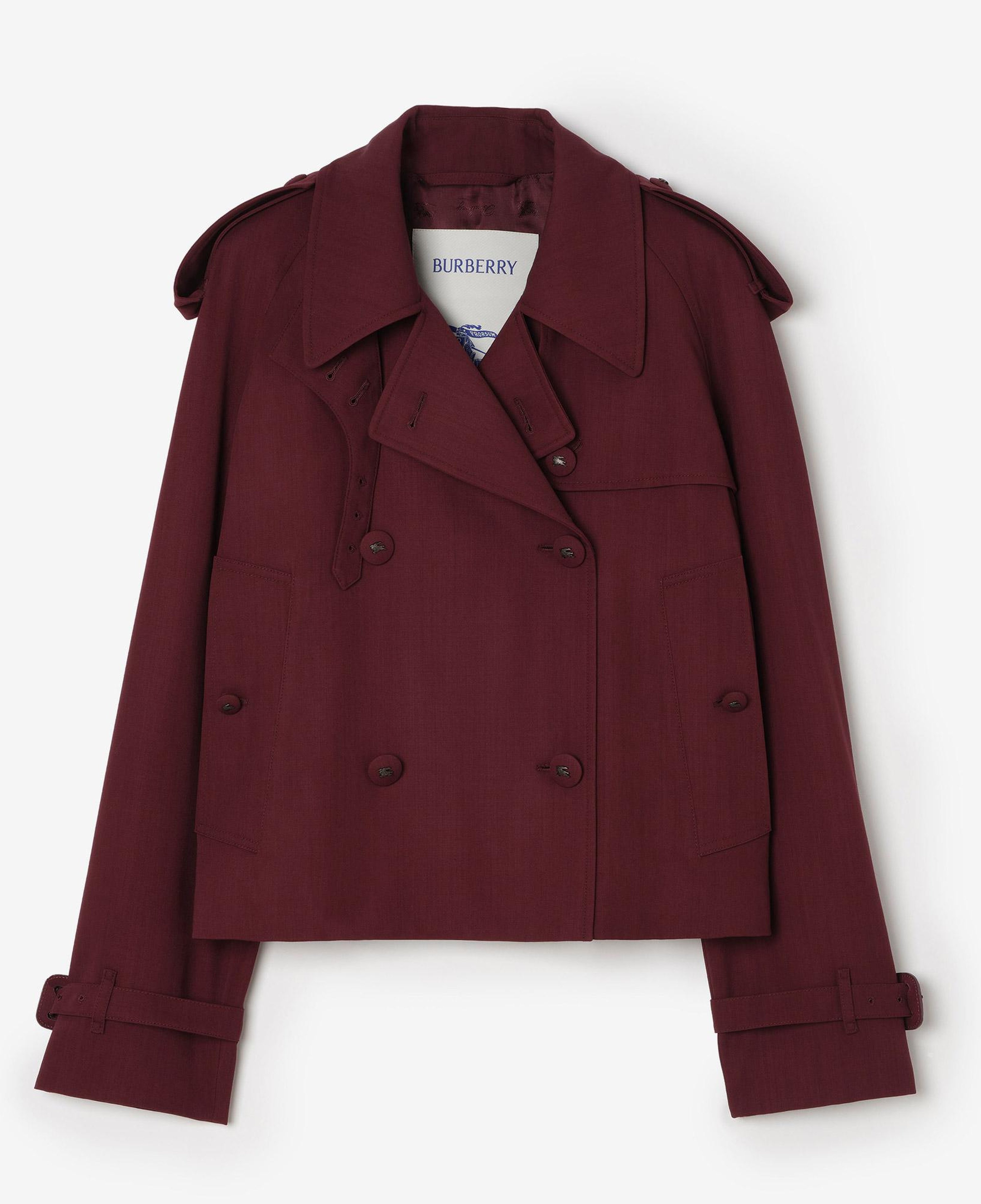 Burberry Mayfair Kadın Bordo Pardesü