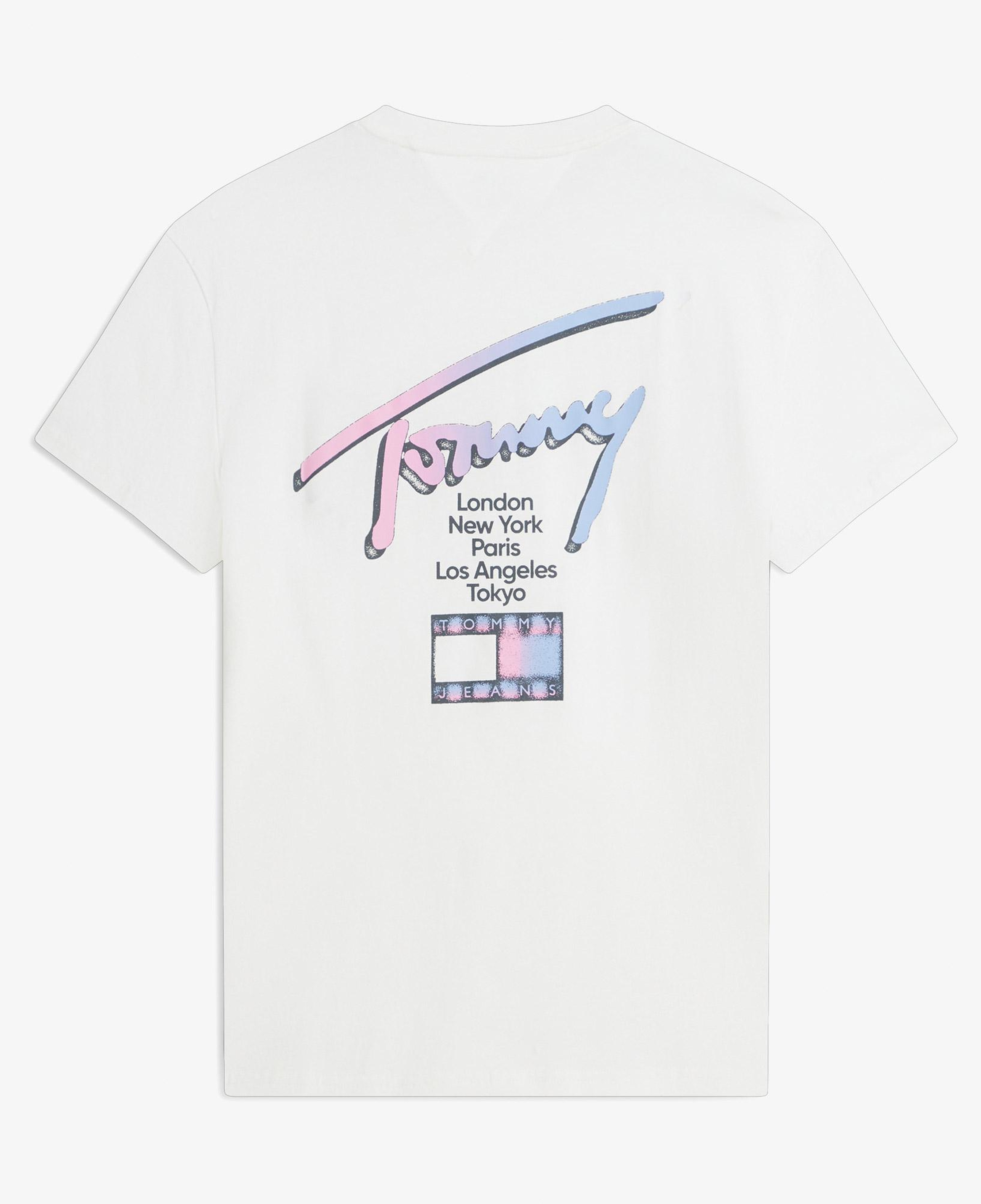 Tommy Hilfiger City Sign Erkek Beyaz T-Shirt