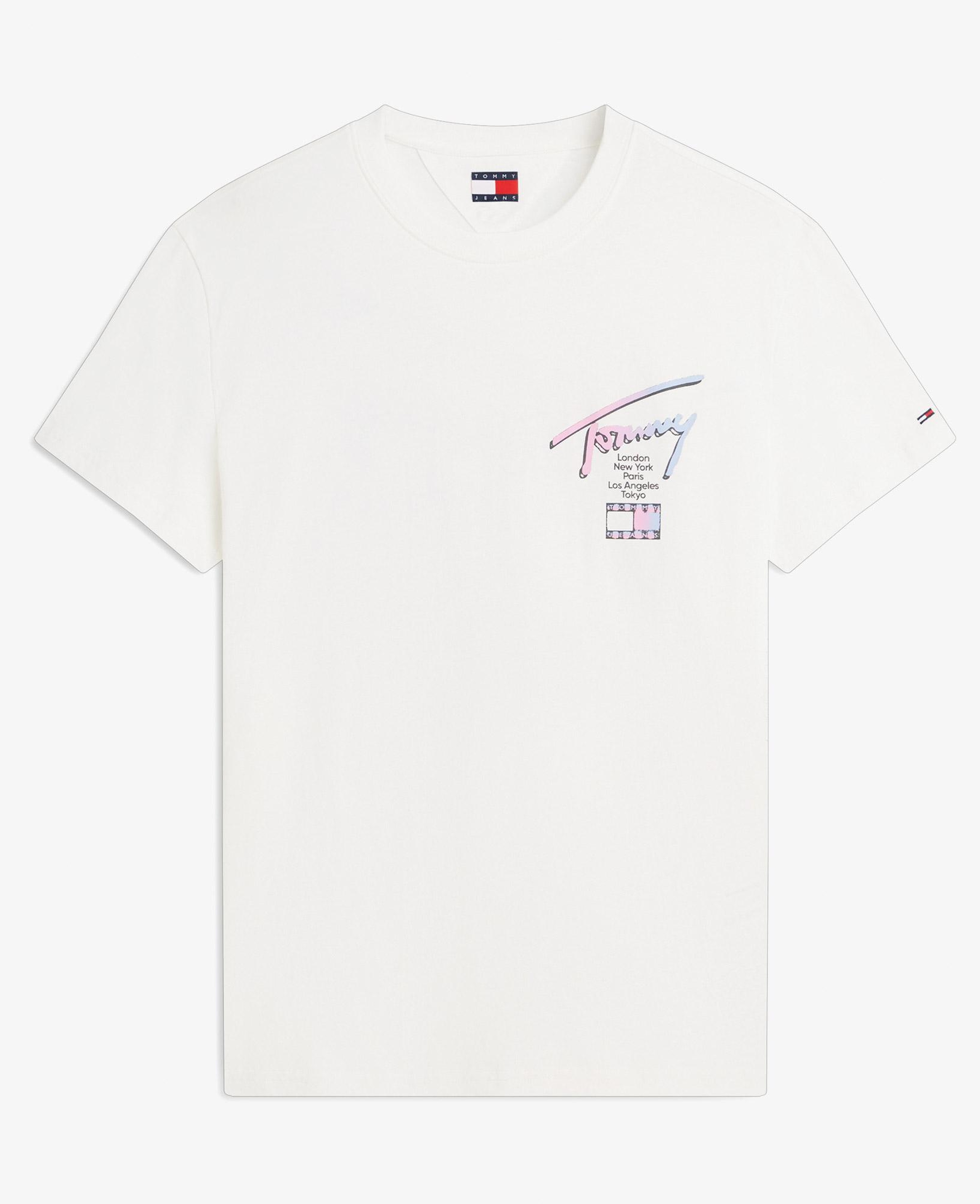 Tommy Hilfiger City Sign Erkek Beyaz T-Shirt