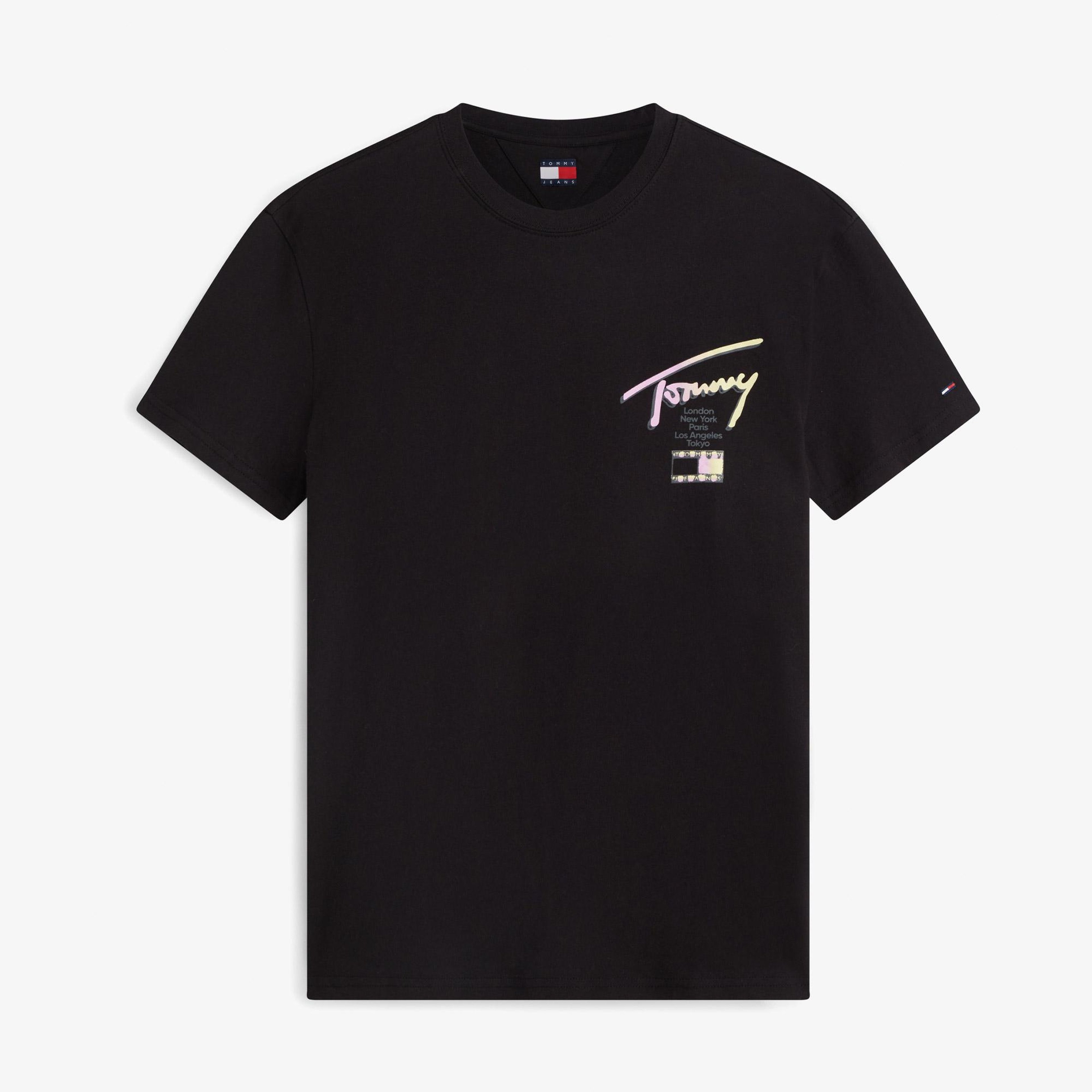 Tommy Hilfiger City Sign Erkek Siyah T-Shirt