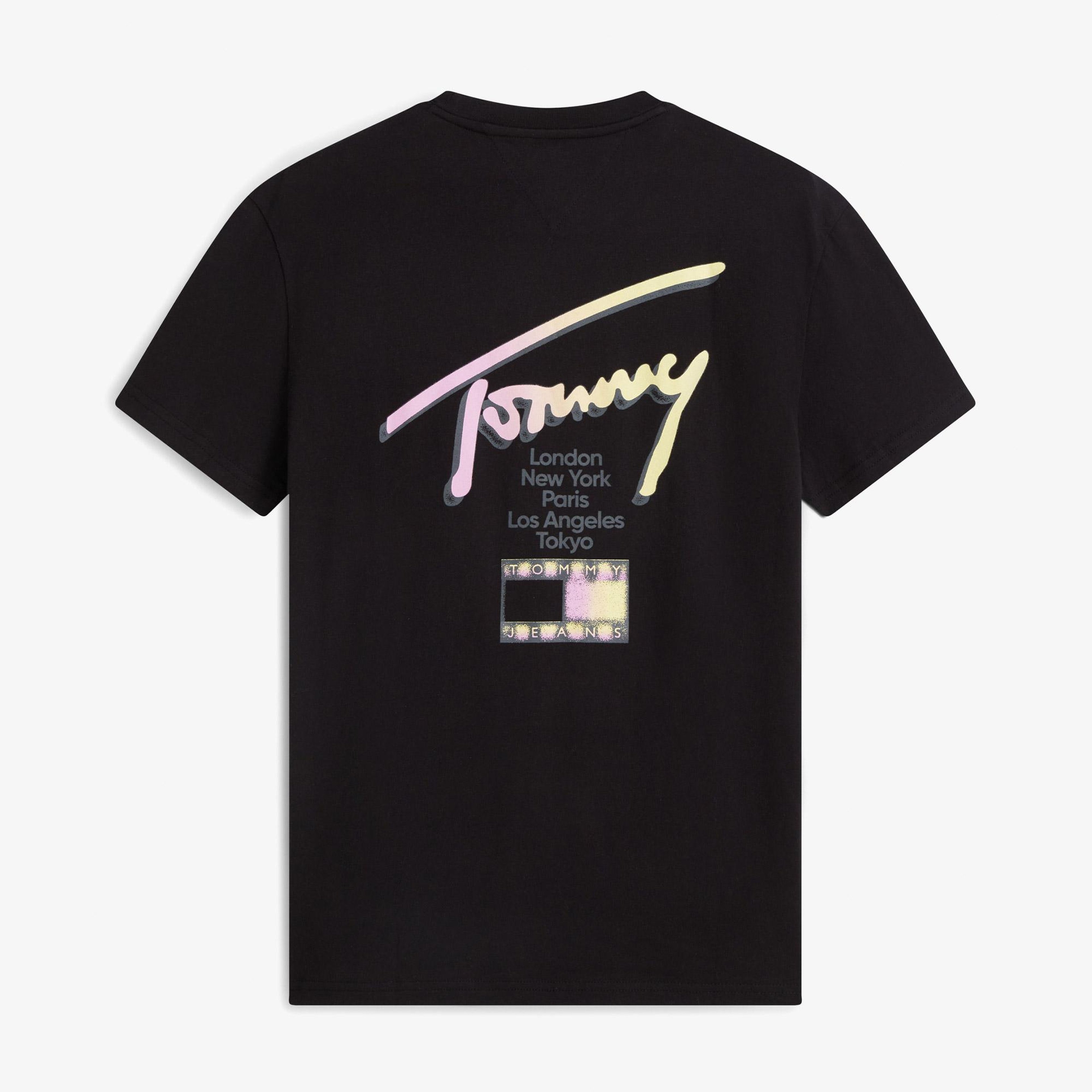 Tommy Hilfiger City Sign Erkek Siyah T-Shirt